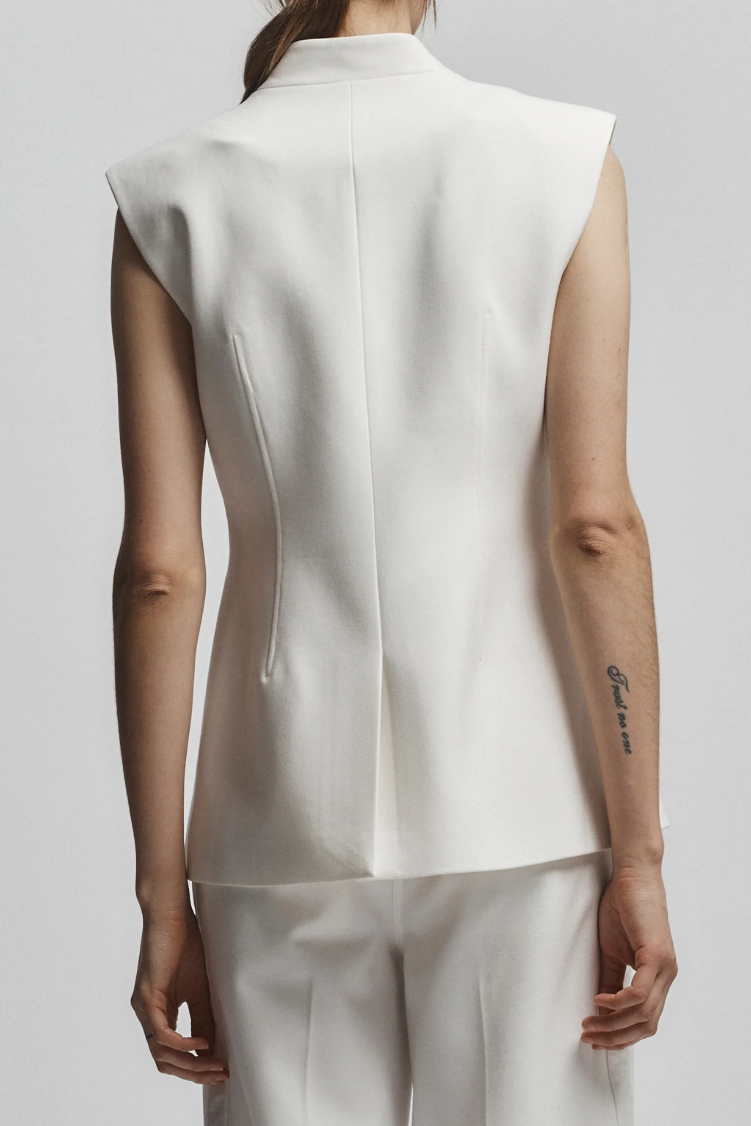 Cora Tailored Vest, White 5 Cora Tailored Vest, White