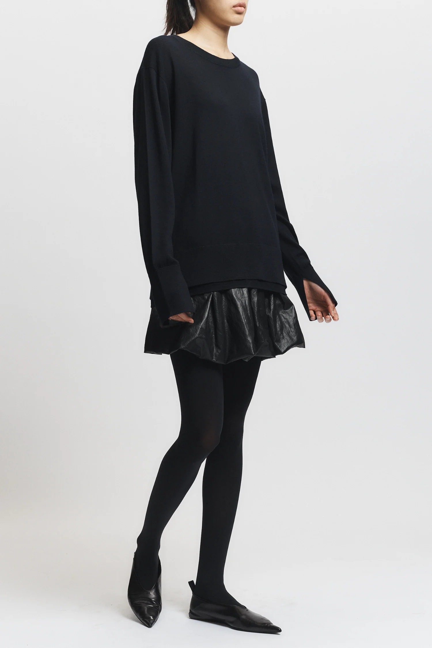 Dean Oversized Merino Wool Sweater, Black 4 Dean Oversized Merino Wool Sweater, Black