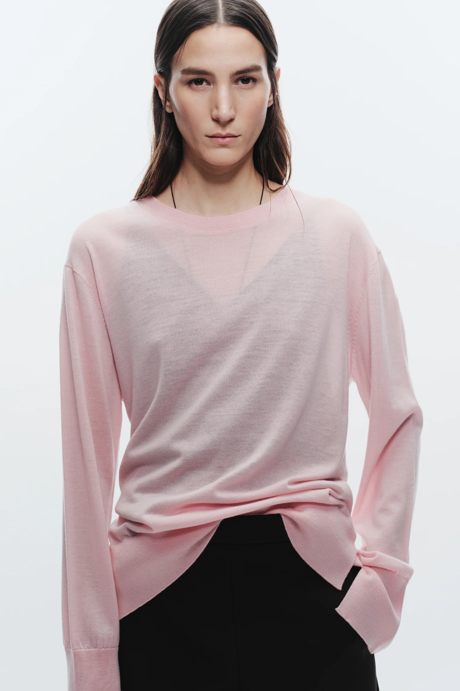Dean Oversized Merino Wool Sweater, Petal