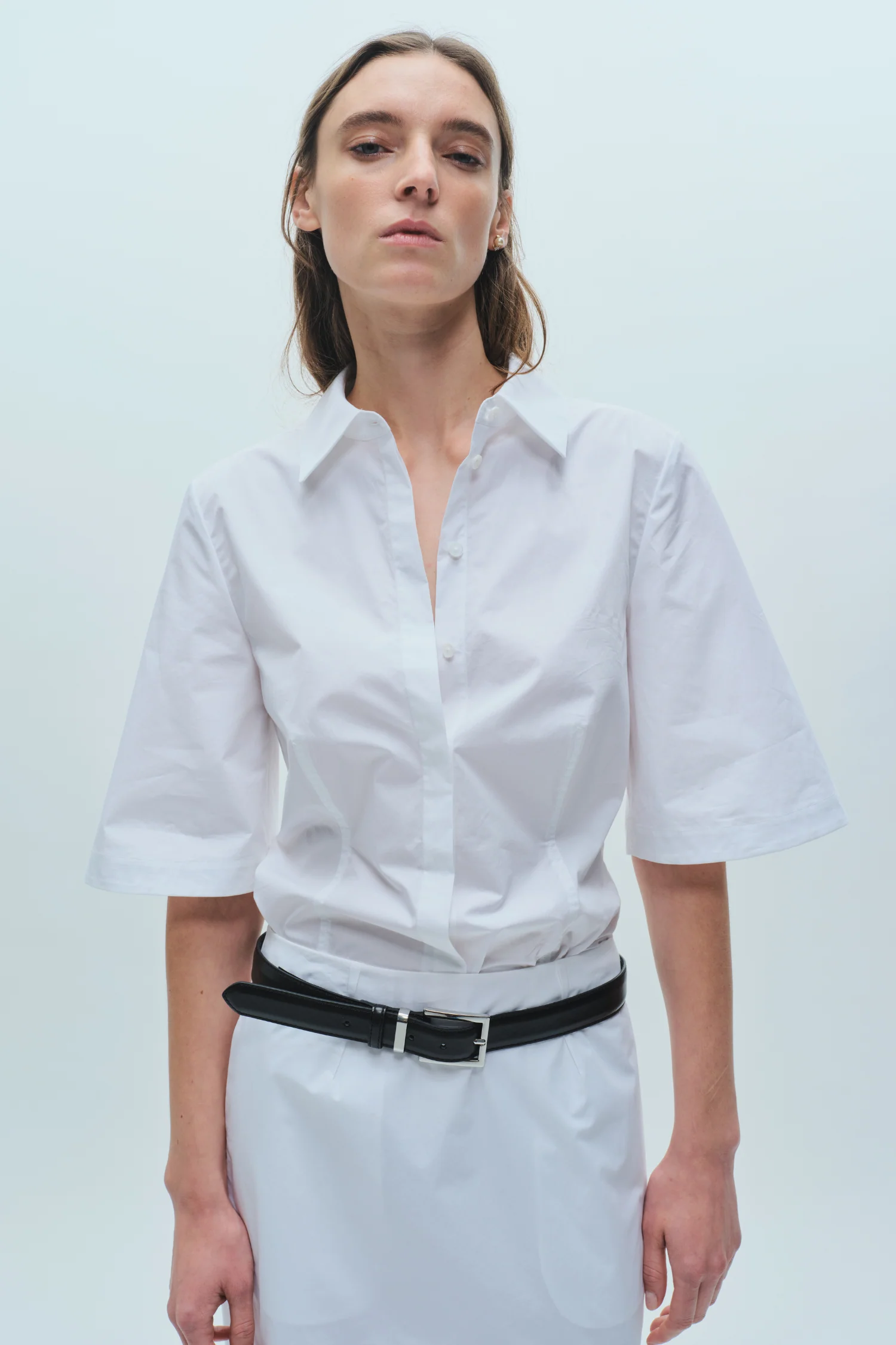 Dutton Poplin Midi Skirt, White 6 Dutton Poplin Midi Skirt, White