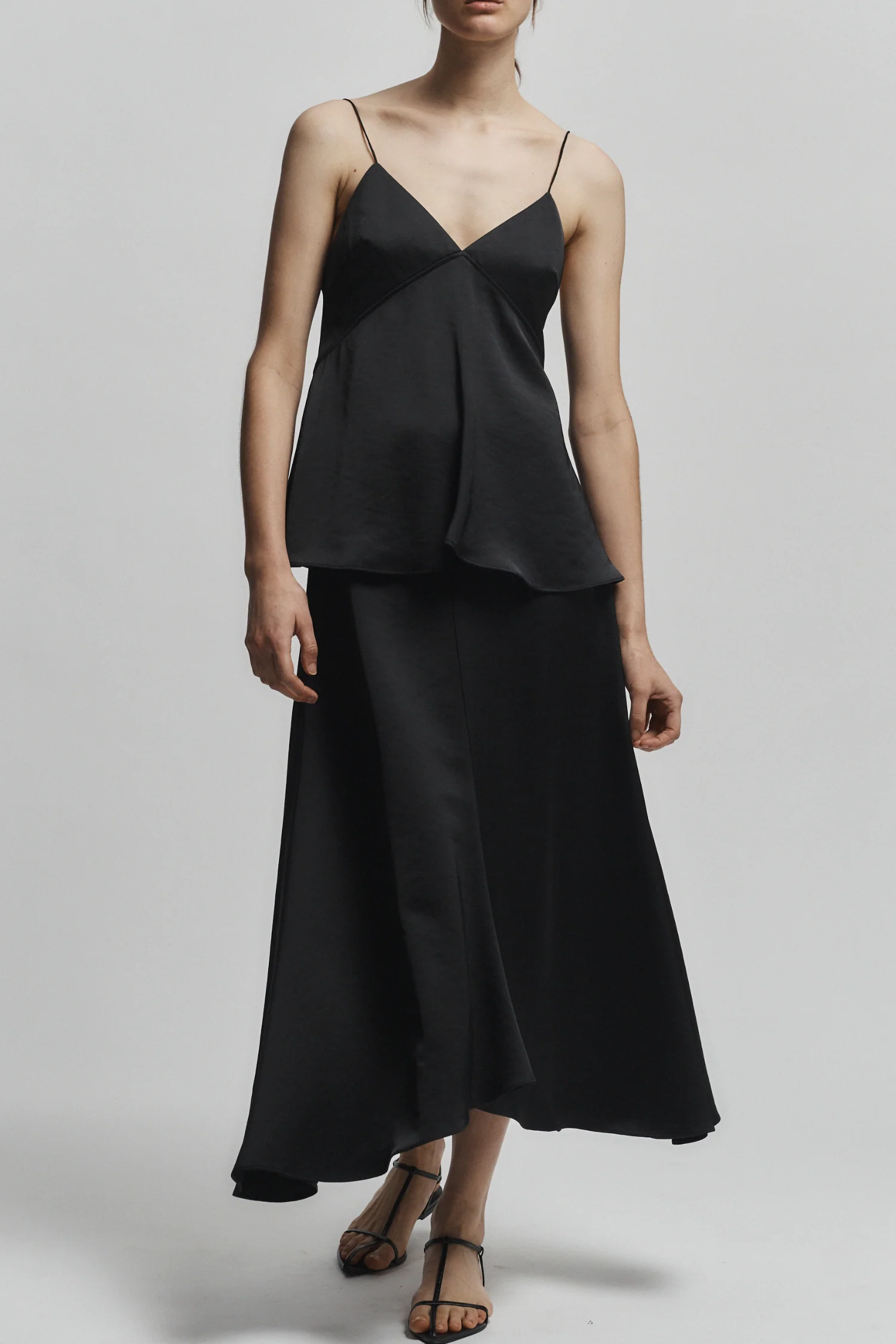 Elise Spaghetti Strap Cami, Black