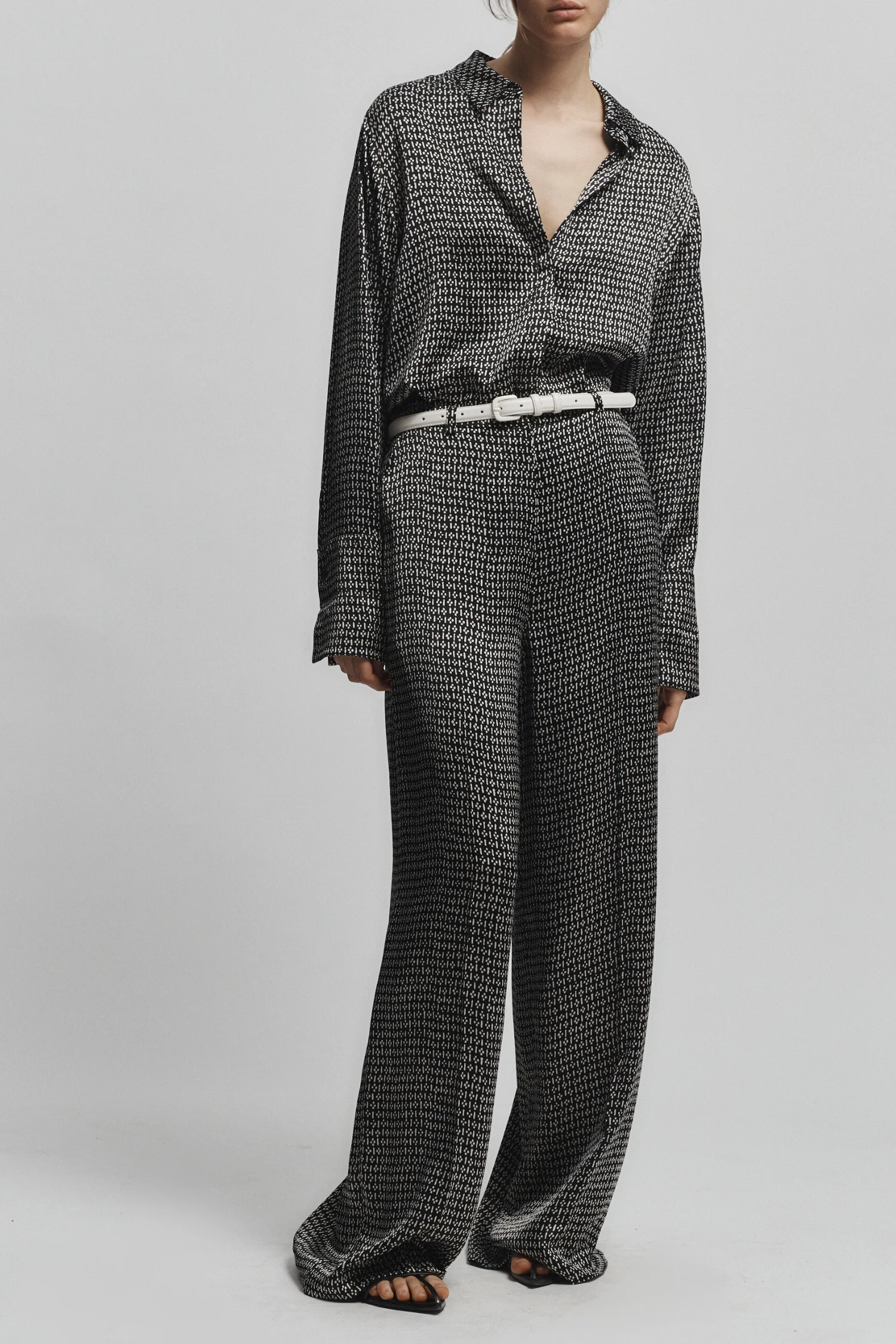 Ellis Printed Trouser, Black