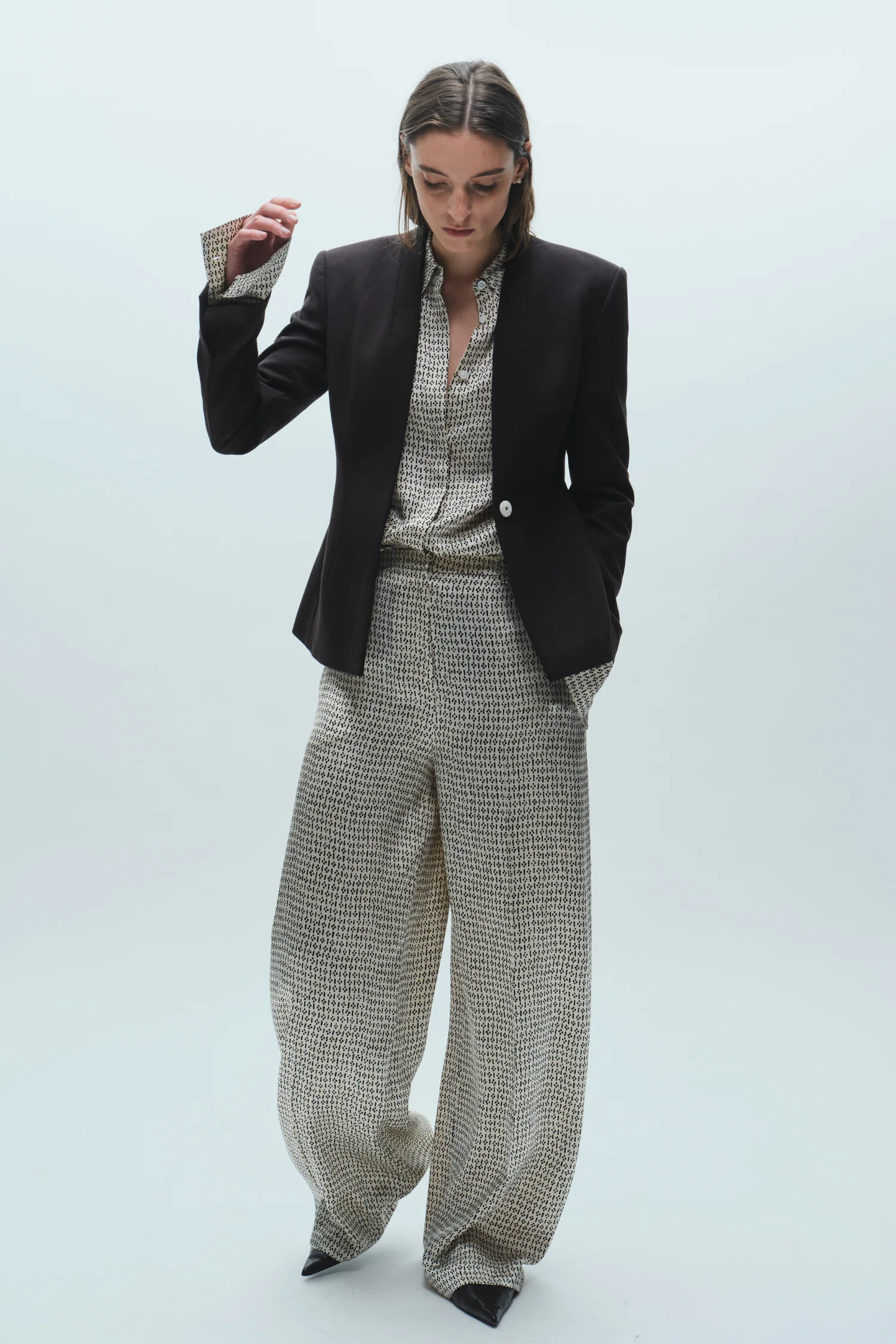 Ellis Printed Trouser, Ivory 5 Ellis Printed Trouser, Ivory