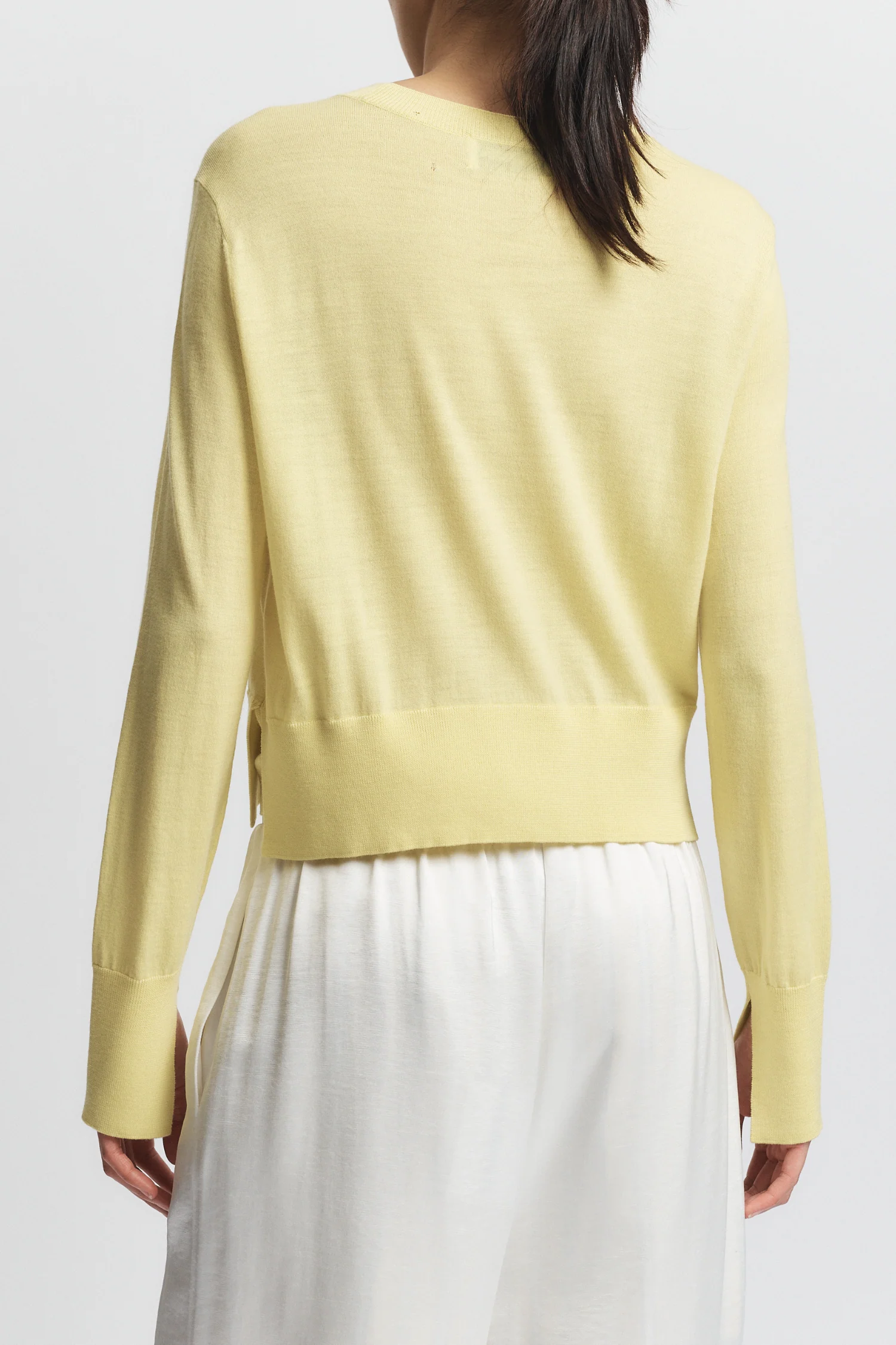 Elodie Layered Crewneck Knit, Canary Yellow 5 Elodie Layered Crewneck Knit, Canary Yellow