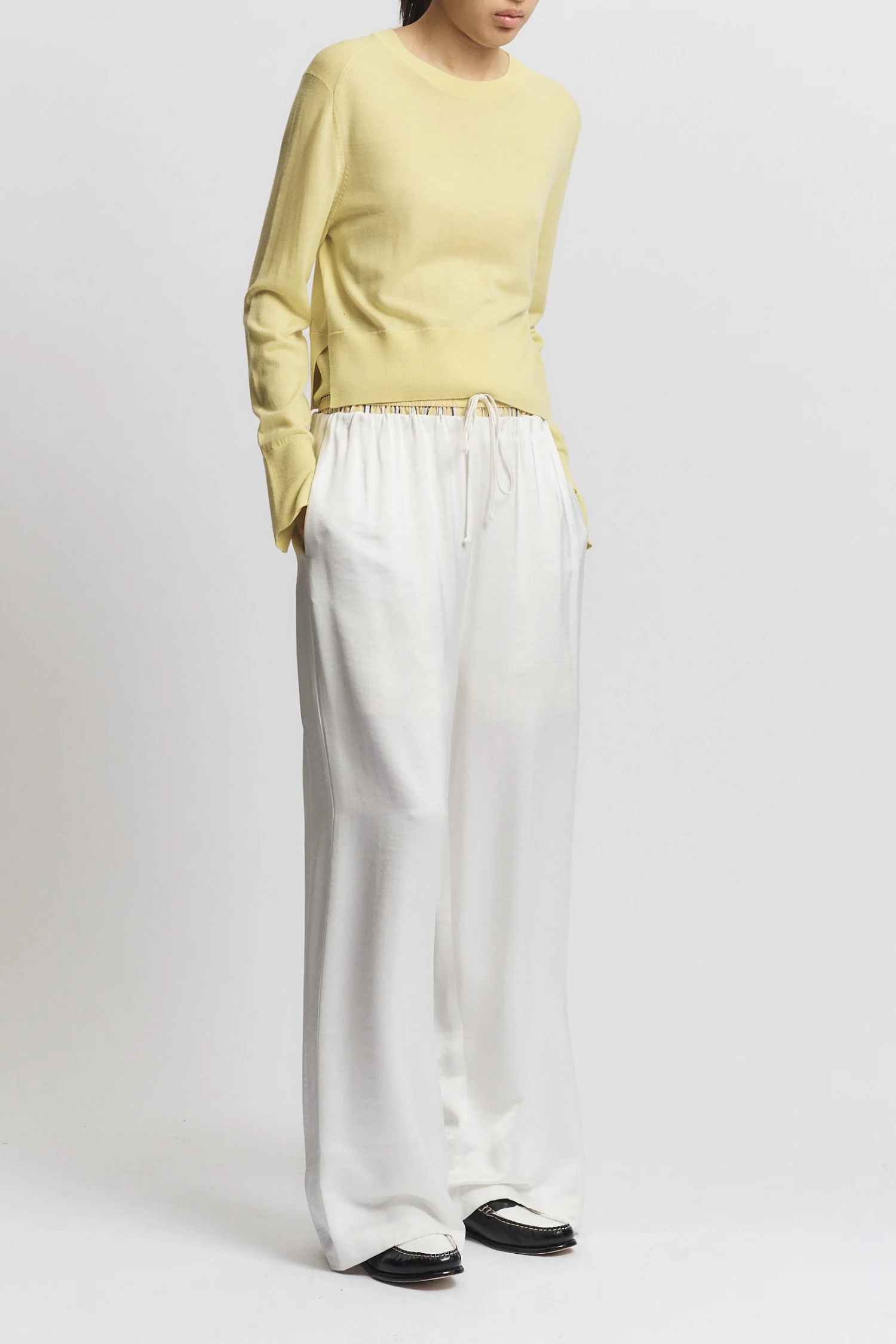 Elodie Layered Crewneck Knit, Canary Yellow 6 Elodie Layered Crewneck Knit, Canary Yellow