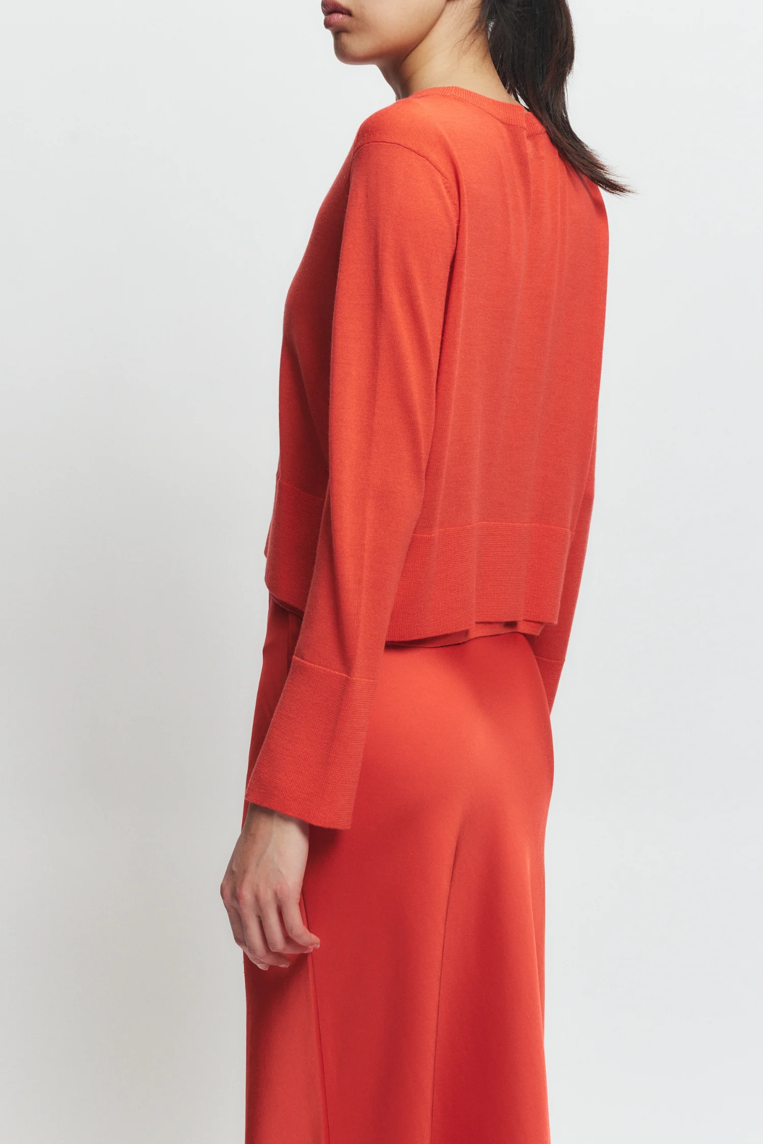 Elodie Layered Crewneck Knit, Grenadine 4 Elodie Layered Crewneck Knit, Grenadine