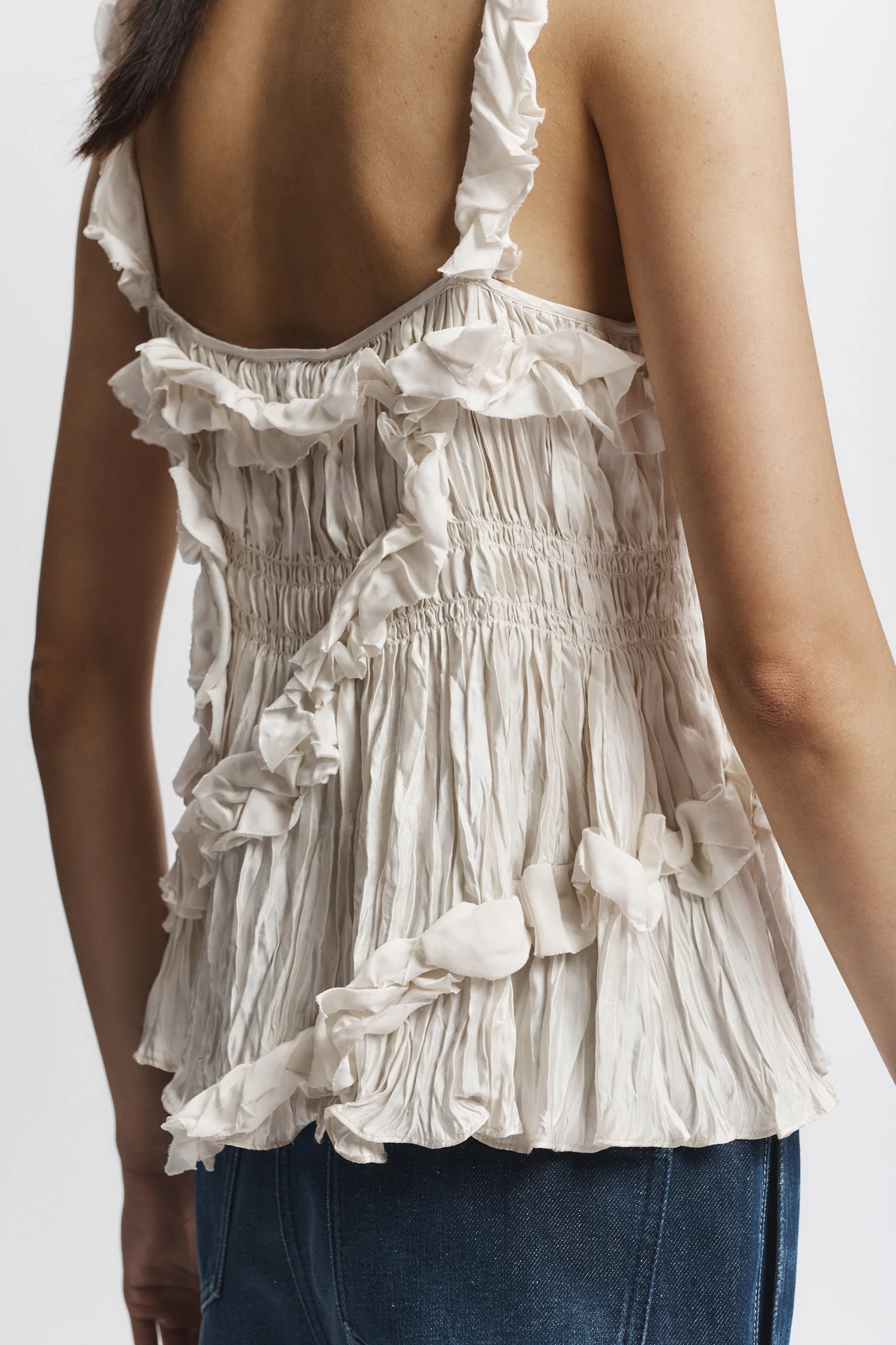 Emmy Ruched Blouse, Ivory