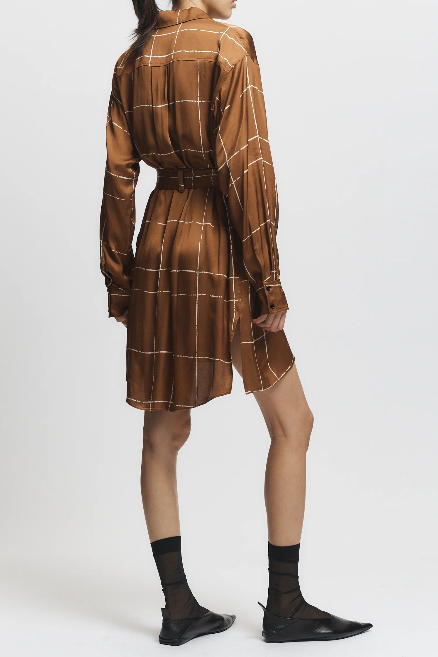 Enzo Belted Shirt Dress, Ginger 3 Enzo Belted Shirt Dress, Ginger