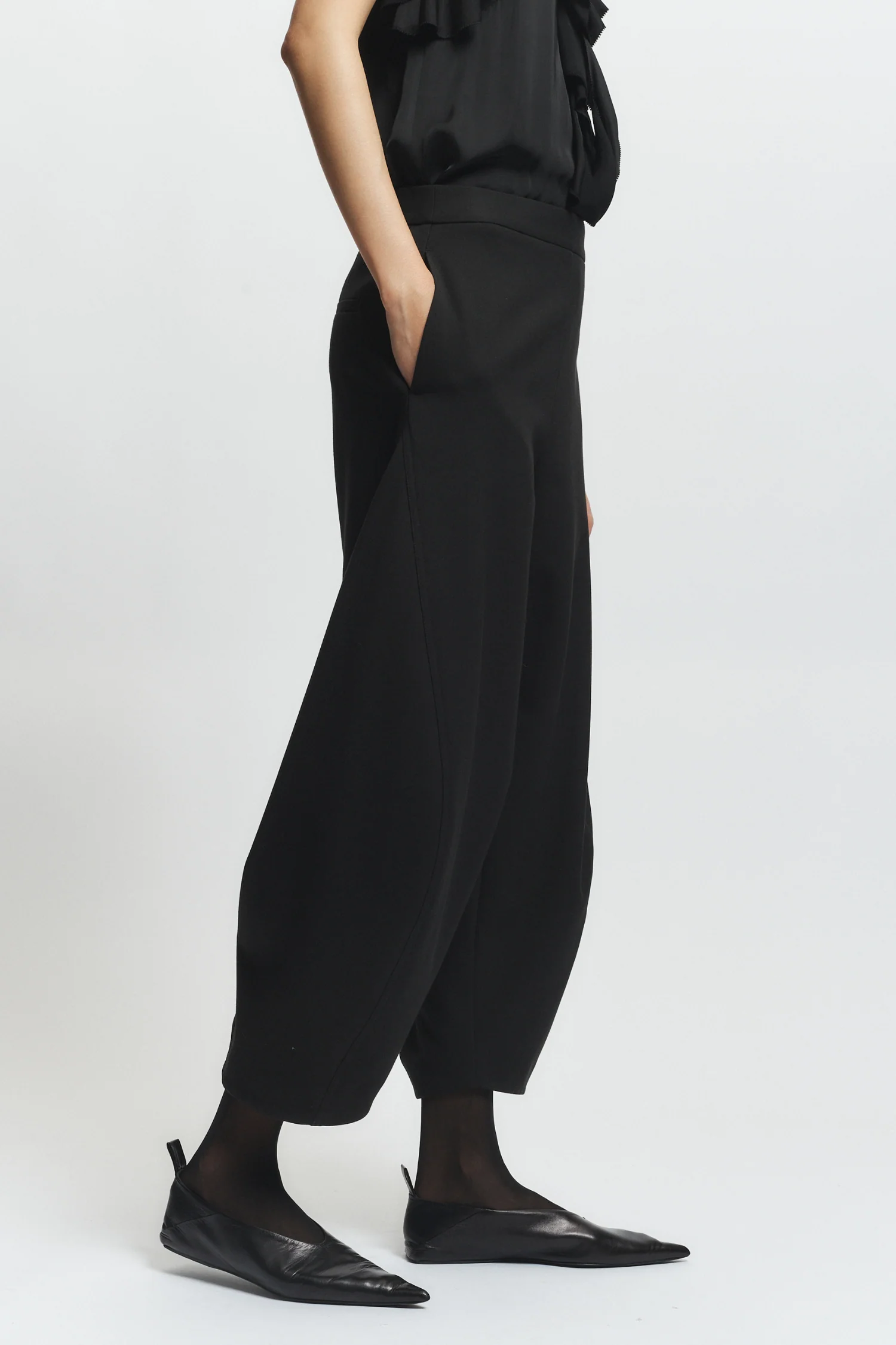 Kelce Barrel Trouser, Black