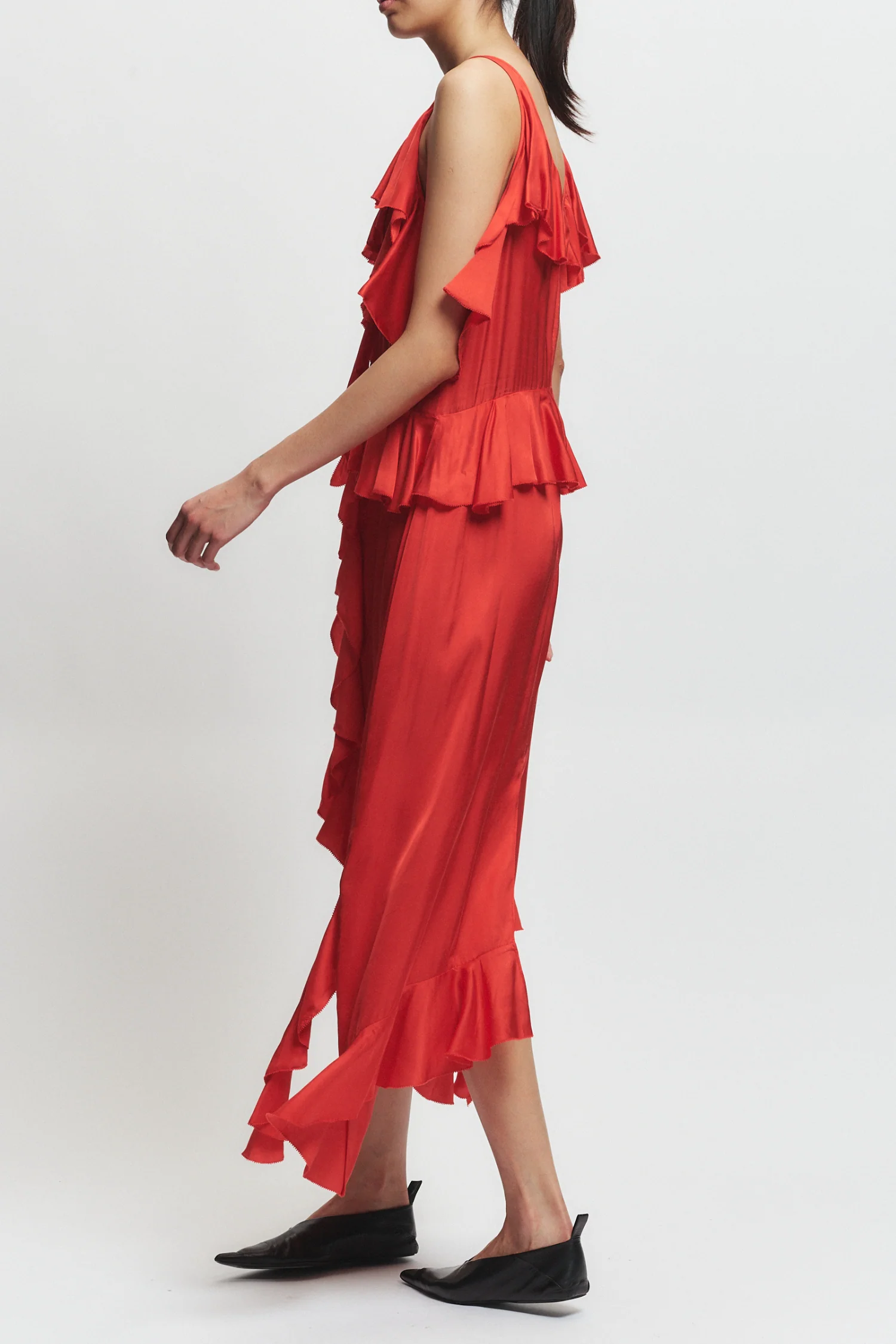 Gavin Ruffled Viscose Dress, Grenadine 5 Gavin Ruffled Viscose Dress, Grenadine