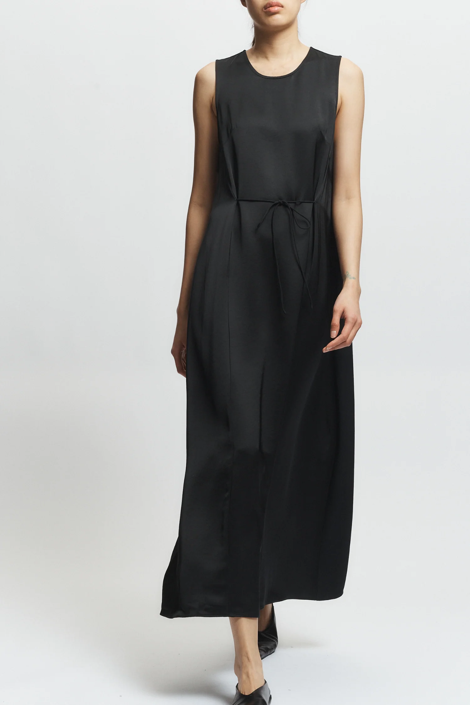 Grant Charmeuse Maxi Dress, Black