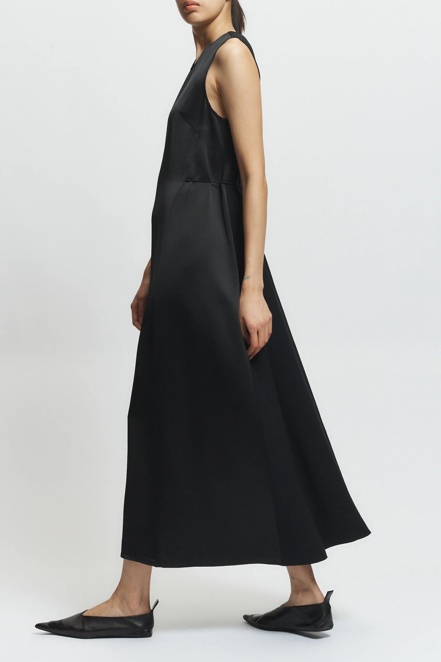 Grant Charmeuse Maxi Dress, Black