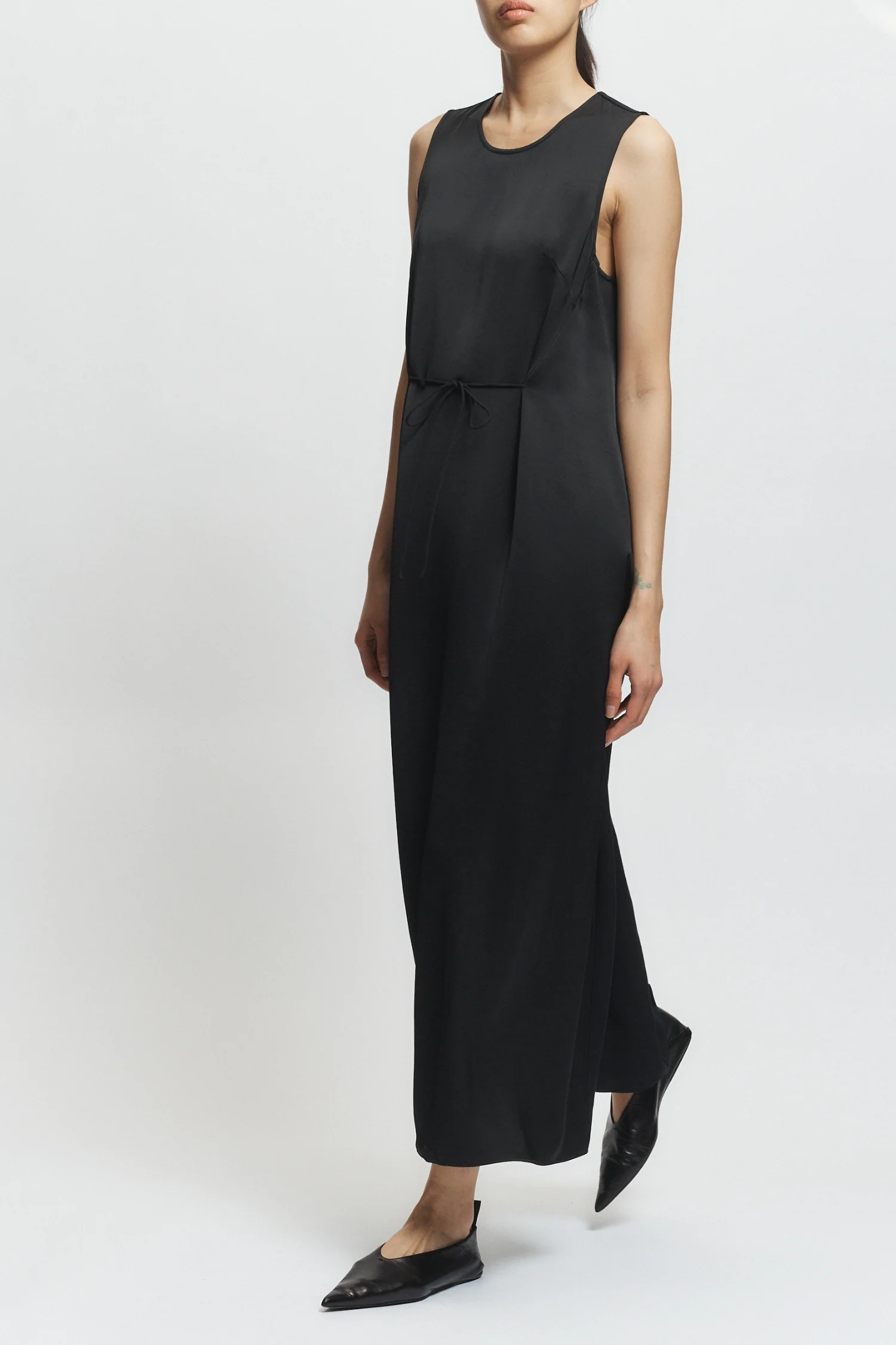 Grant Charmeuse Maxi Dress, Black