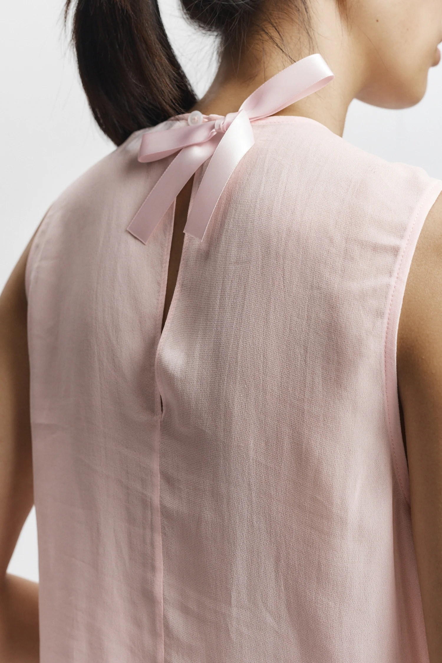 Harlee Bow Blouse, Barely Pink
