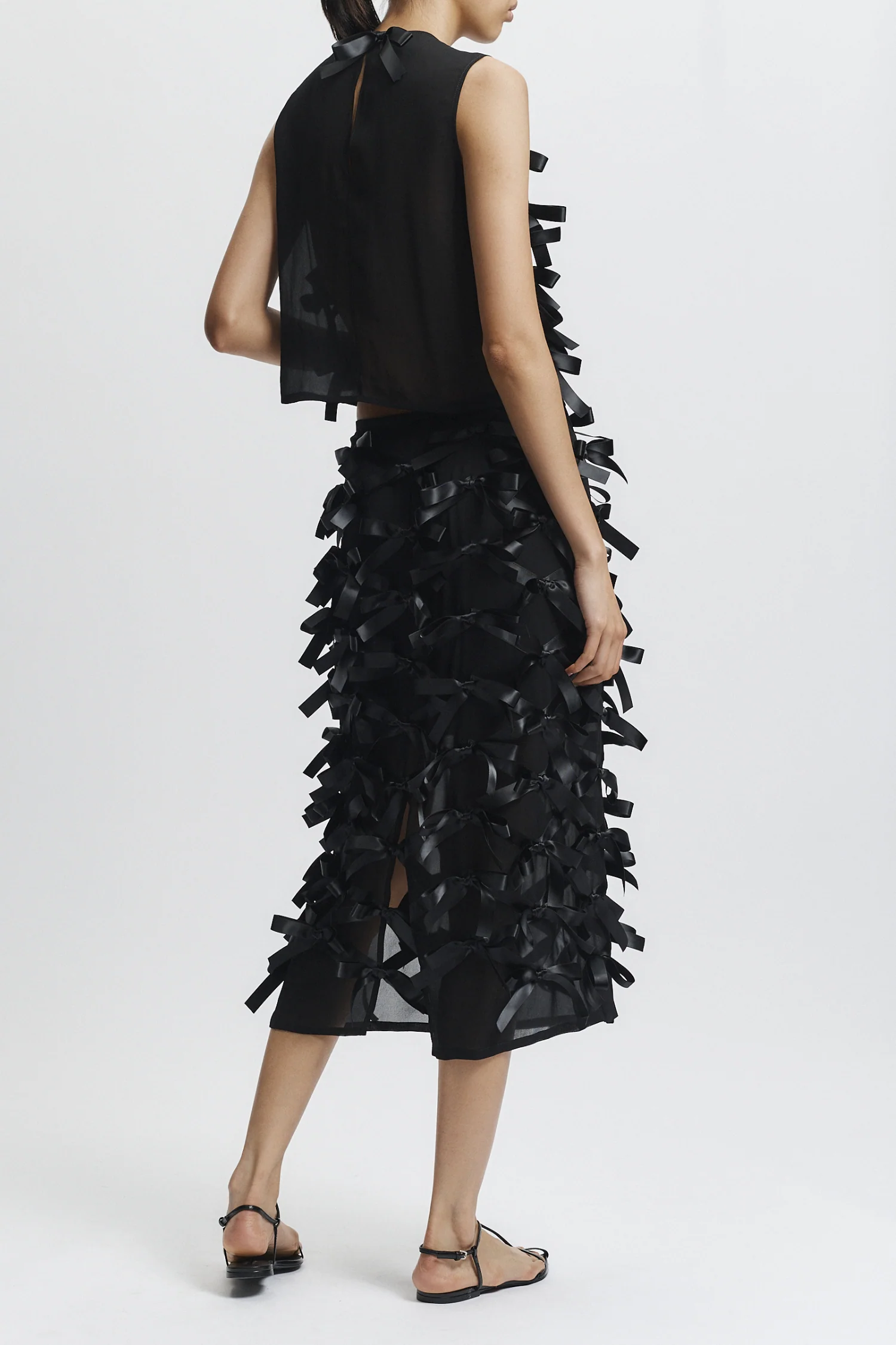 Harlee Bow Blouse, Black