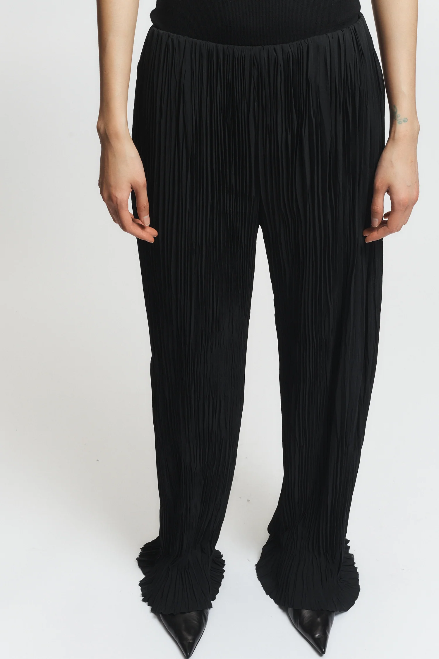 Hendrix Pleated Pant, Black
