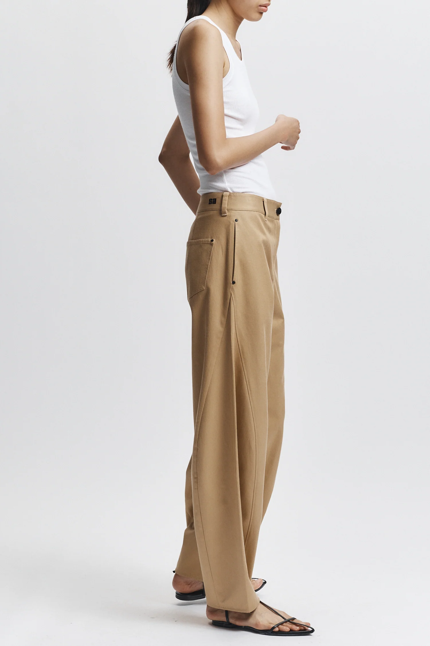 Cayden Barrel Trouser, Khaki