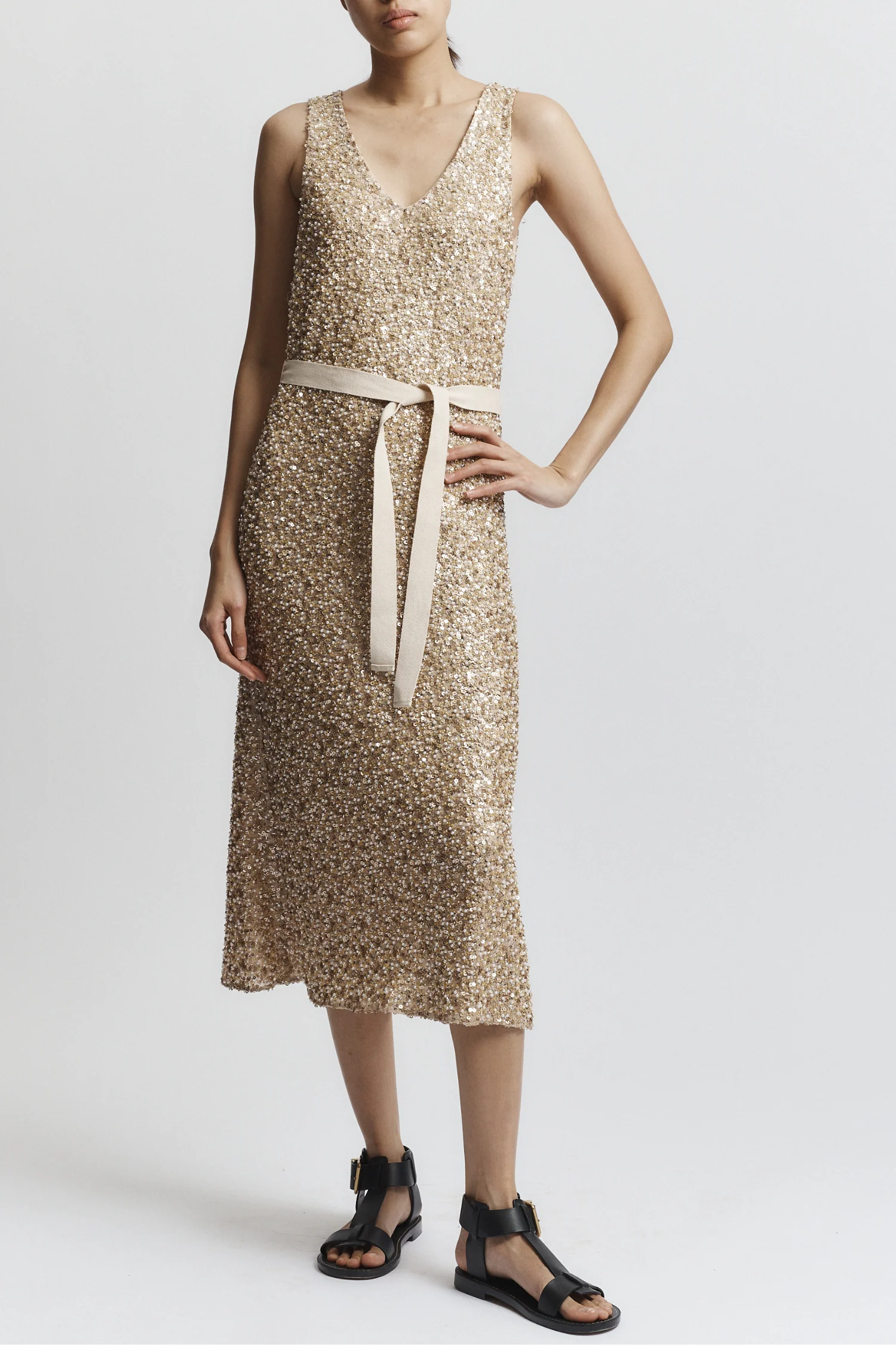 Kate Beaded Dress, Gold 3 Kate Beaded Dress, Gold