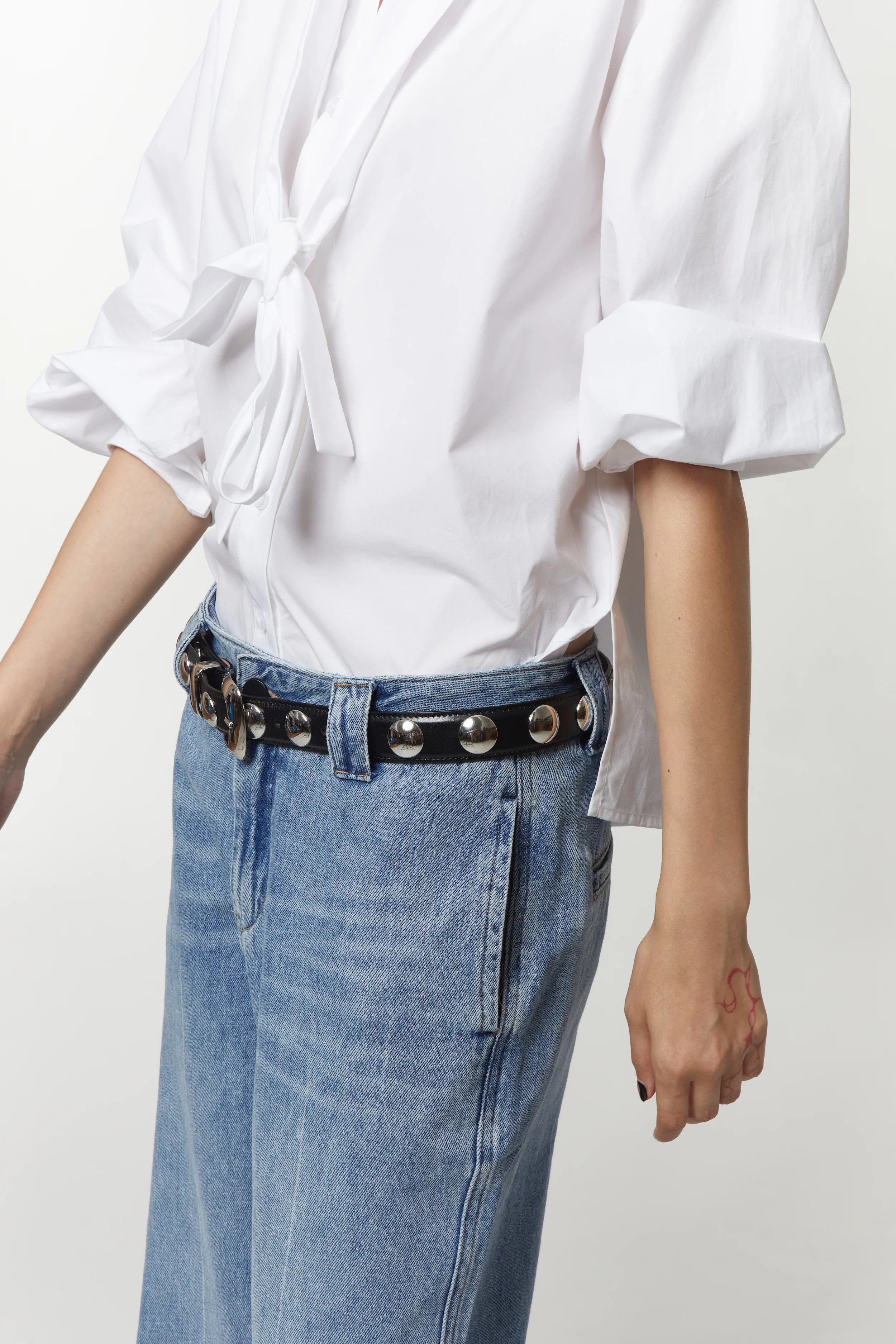 Kimberly Bow-tie Blouse, White 3 Kimberly Bow-tie Blouse, White