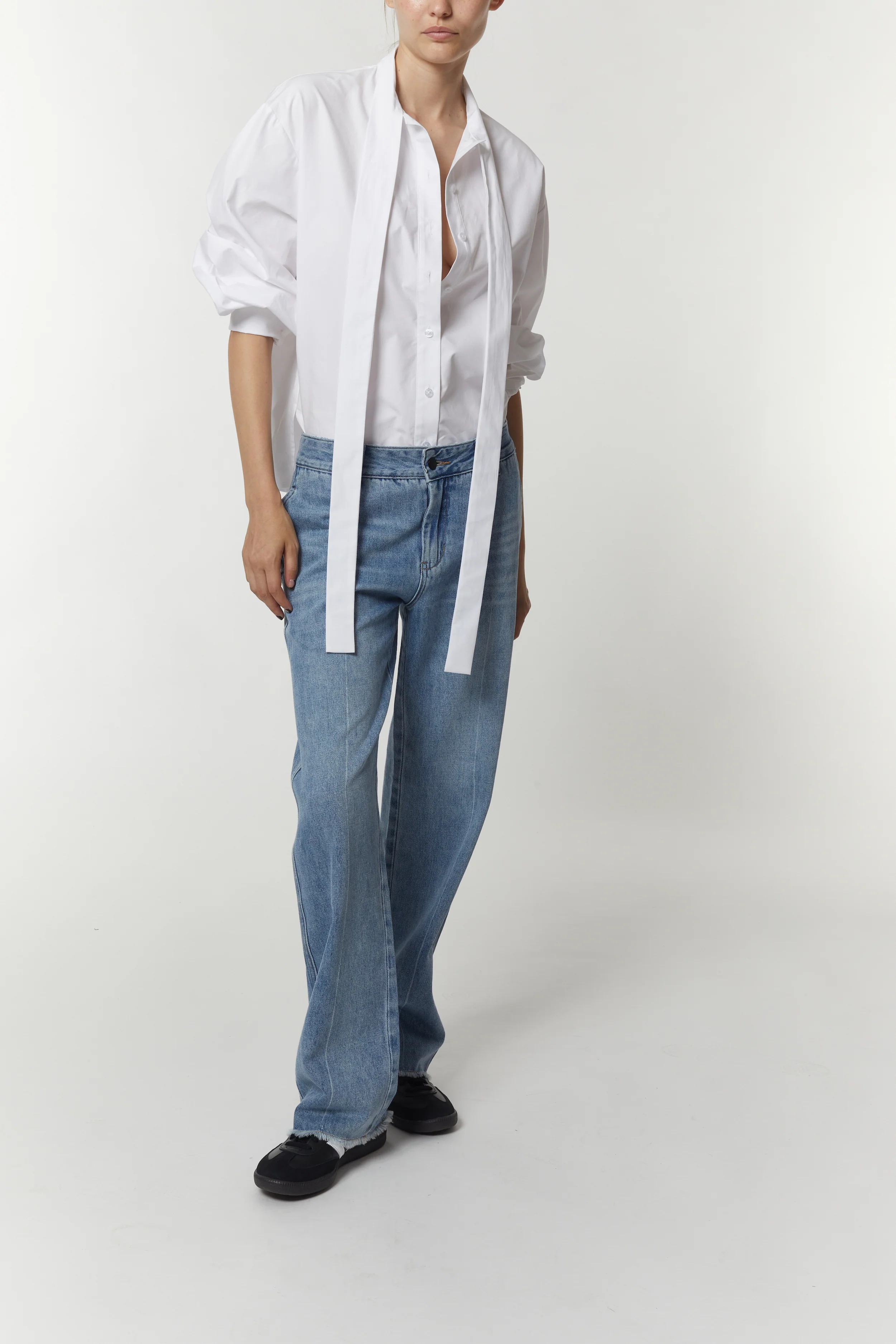 Kimberly Bow-tie Blouse, White 5 Kimberly Bow-tie Blouse, White