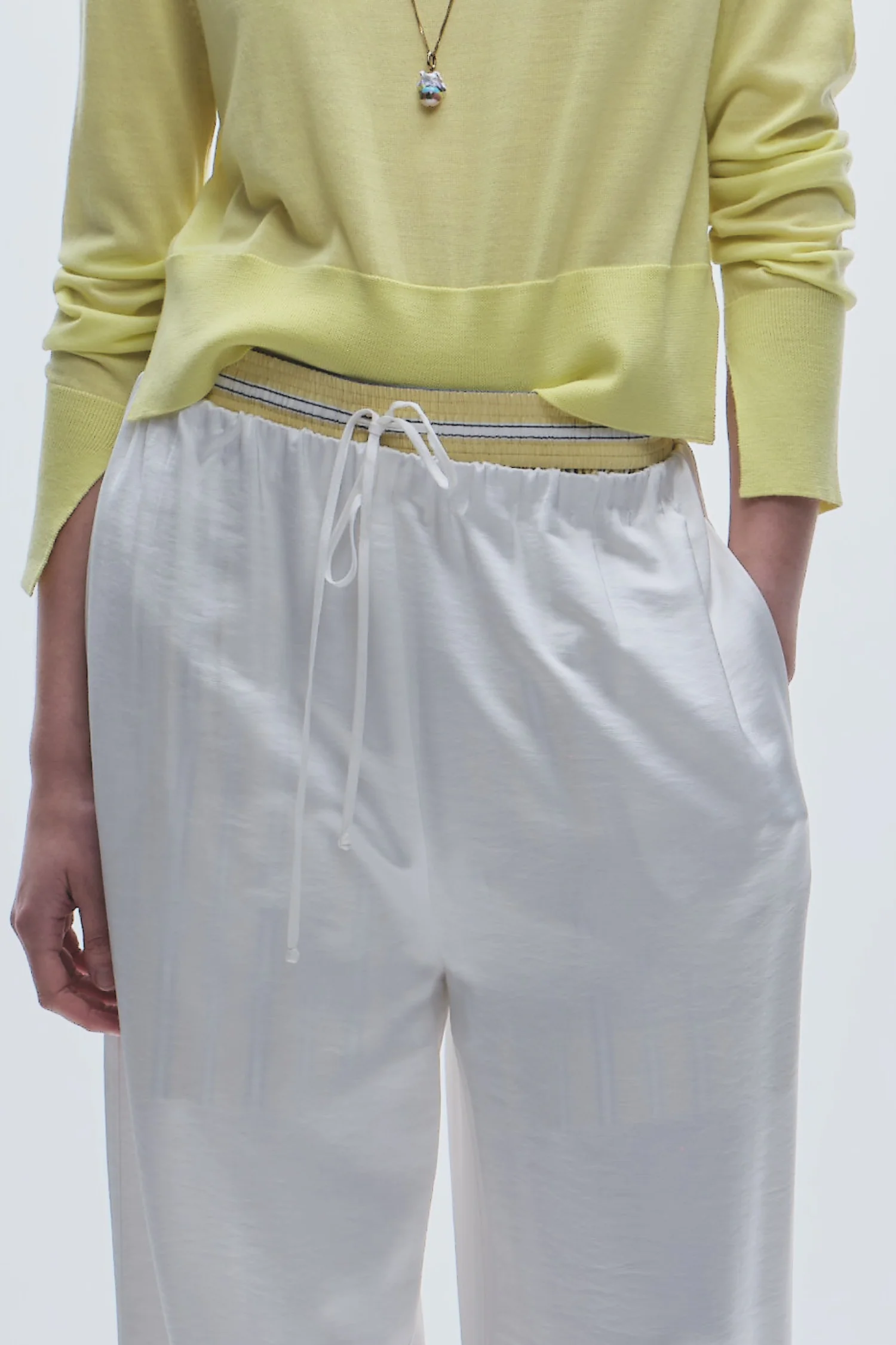 Paige Pull-On Pant, White