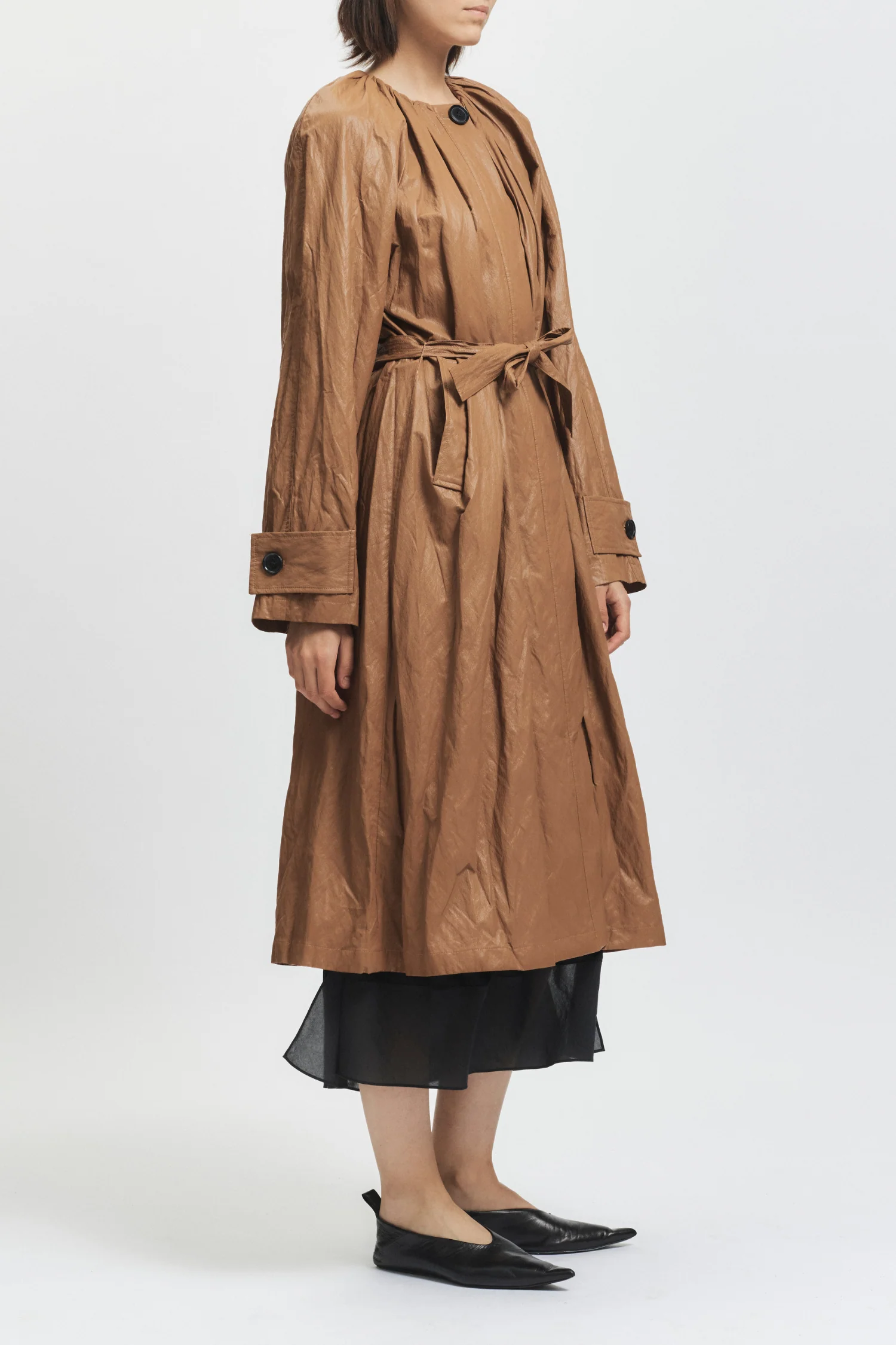 Lena Coated Jacket, Cognac