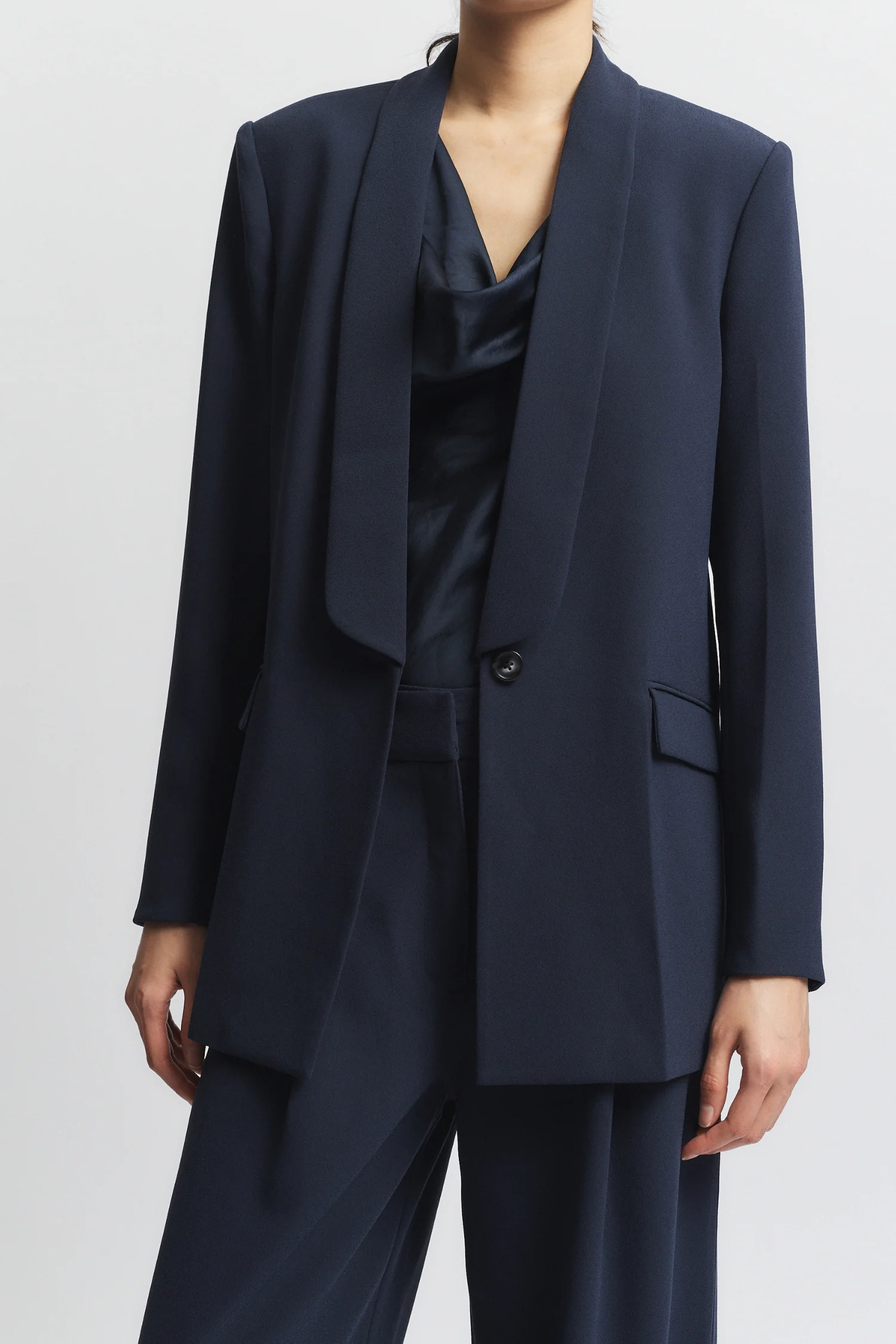 Lennox Everyday Blazer, Navy Crepe 6 Lennox Everyday Blazer, Navy Crepe