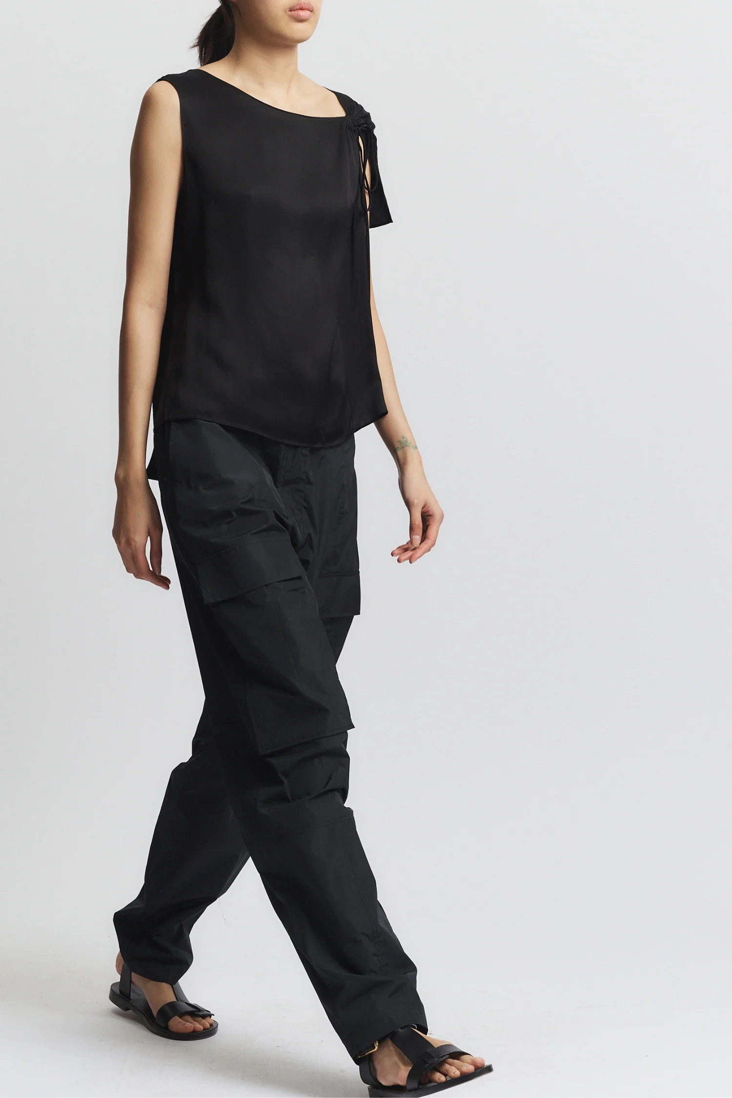 Lola Tie Blouse, Black 5 Lola Tie Blouse, Black