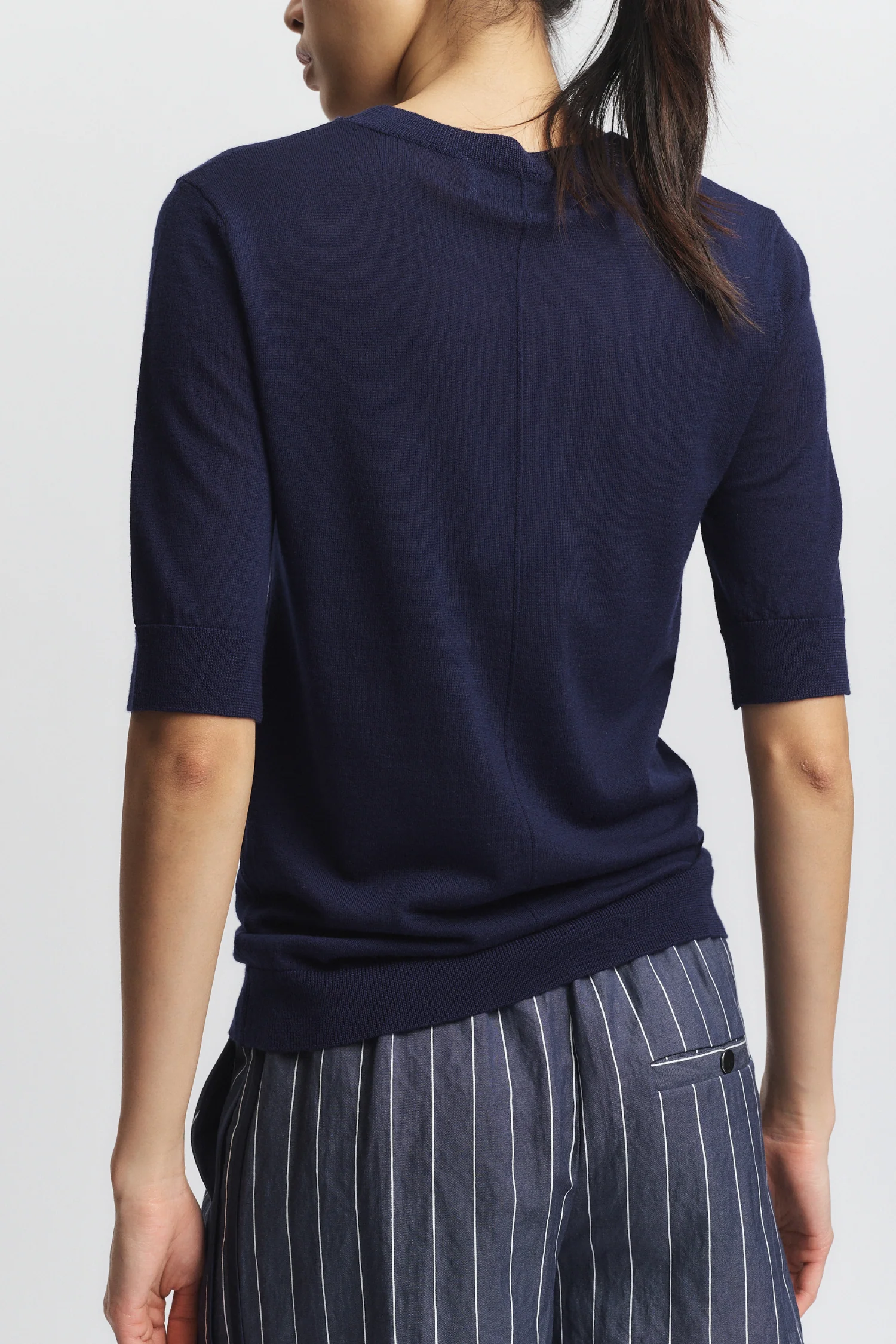 Lucia Short Sleeve Sweater, Navy
