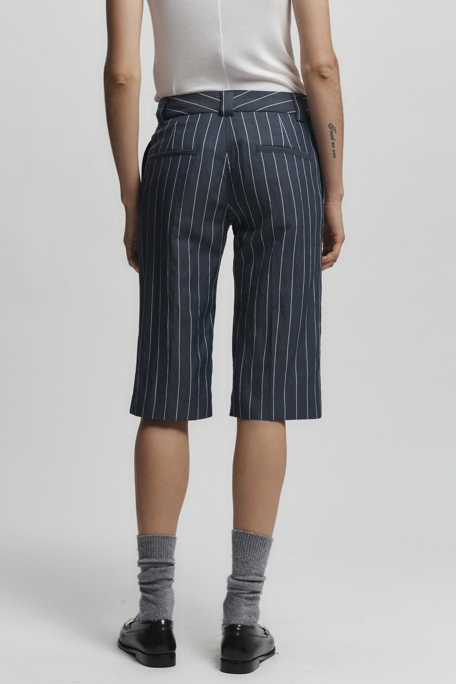 Lucian Pinstripe Short, Navy 4 Lucian Pinstripe Short, Navy