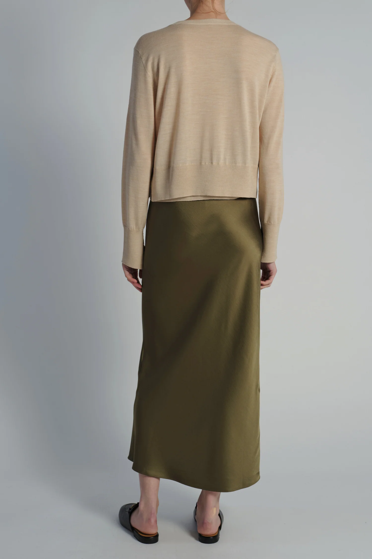 Talia Charmeuse Midi Skirt