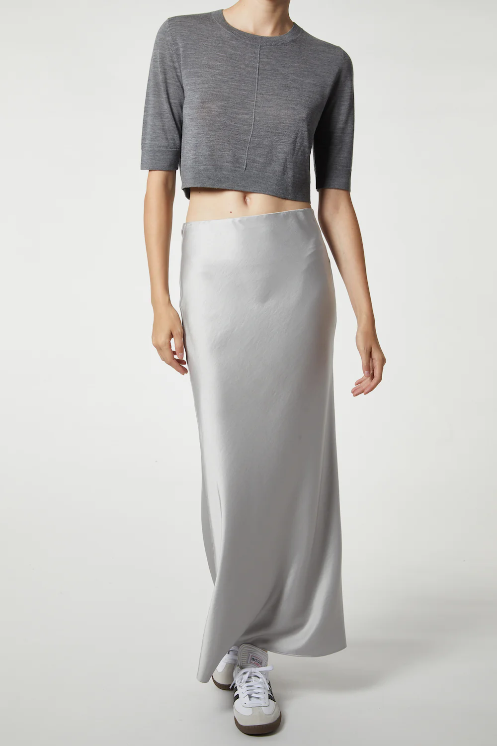 Talia Charmeuse Midi Skirt