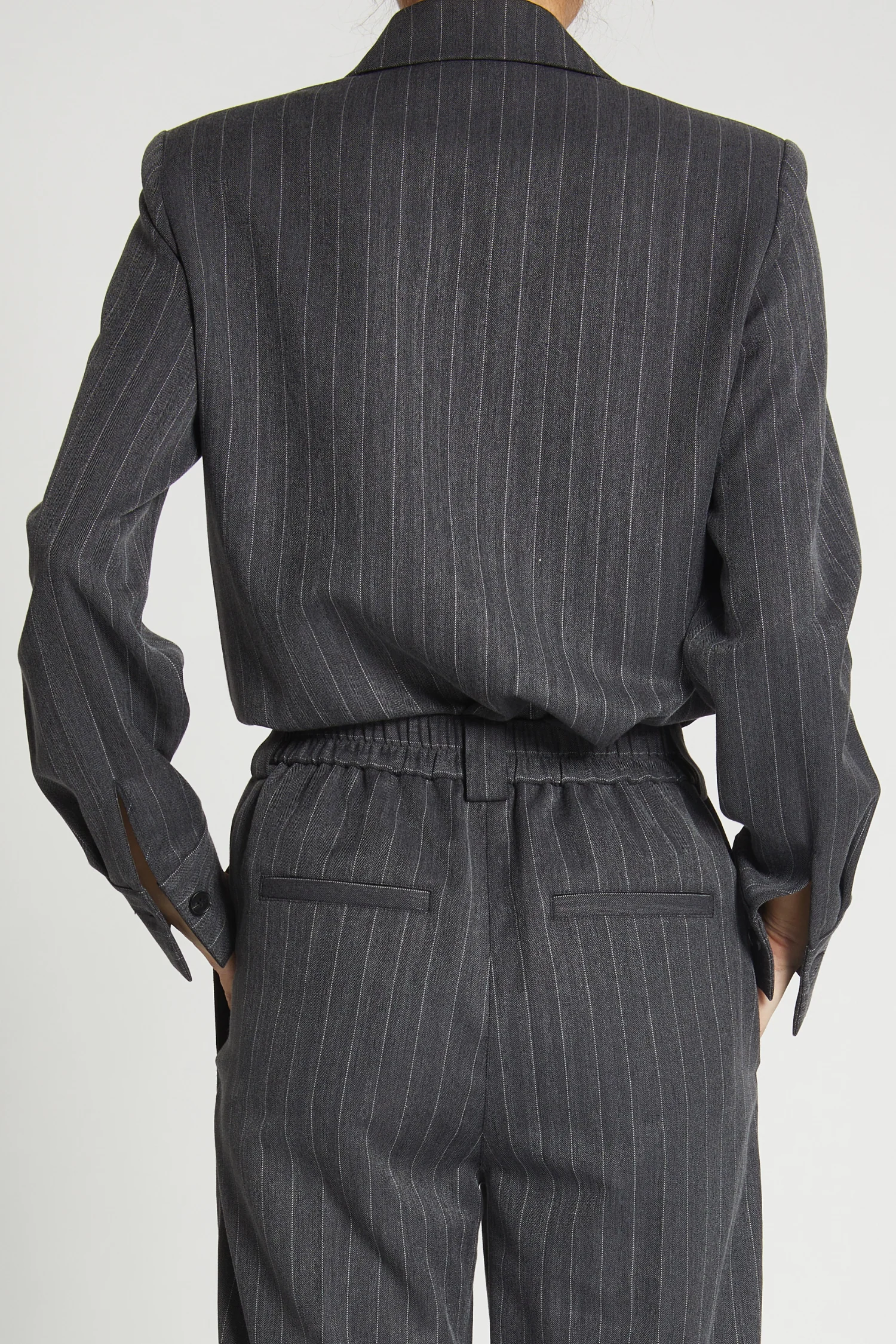Lyon Pinstripe Blouse, Grey 5 Lyon Pinstripe Blouse, Grey