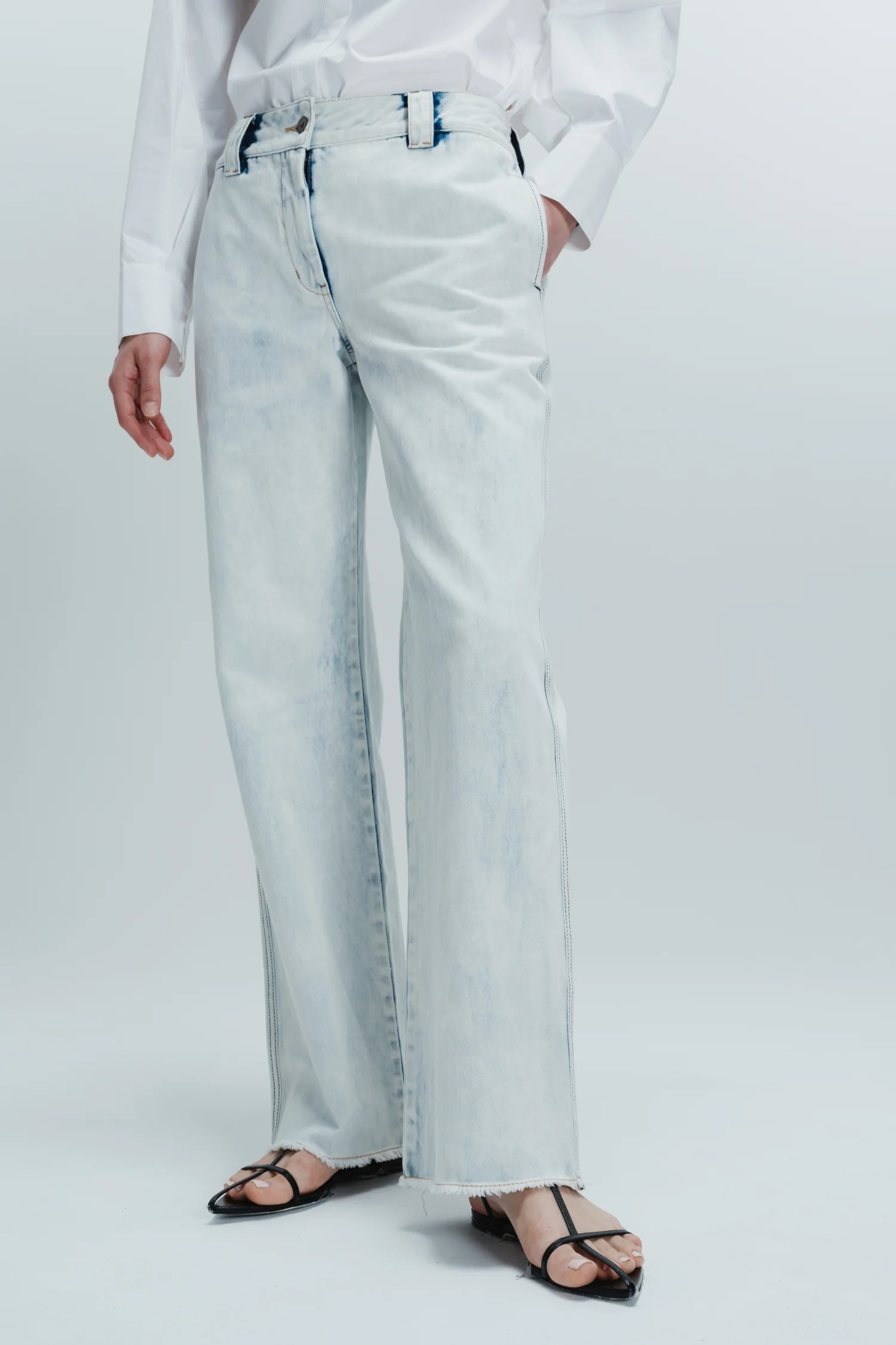 Nessa Denim Pant, Indigo Bleach