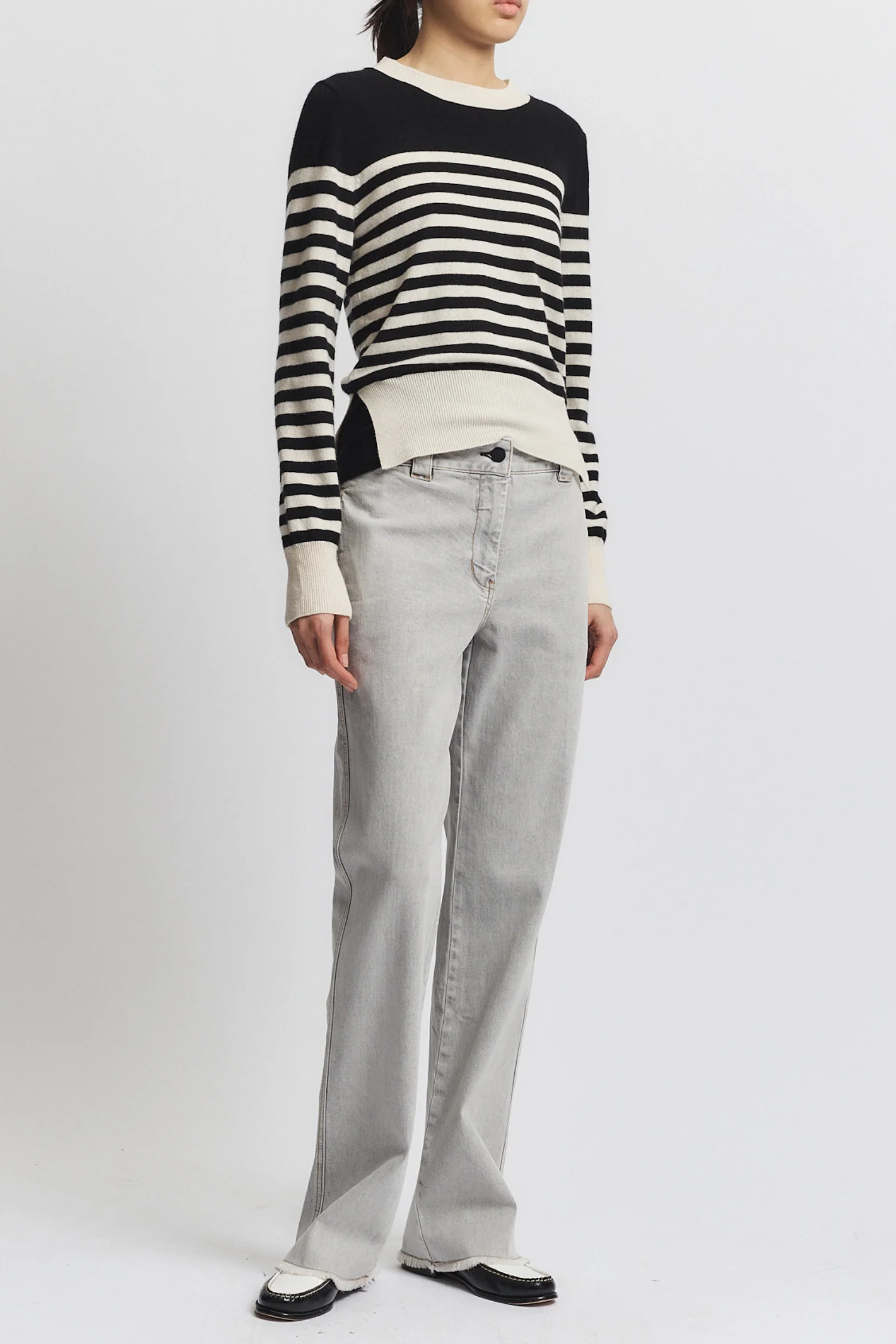 Nessa Denim Pant, Powder Grey 3 Nessa Denim Pant, Powder Grey