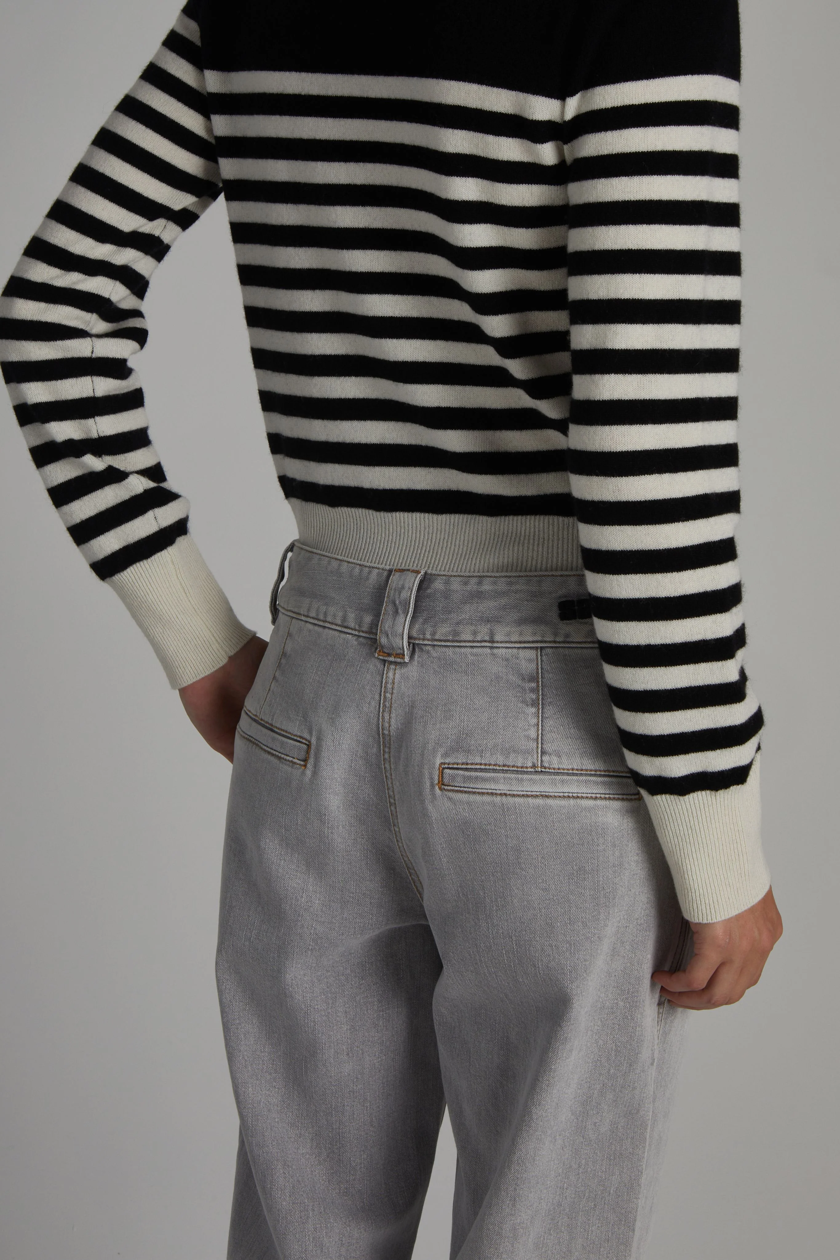 Nessa Denim Pant, Powder Grey 6 Nessa Denim Pant, Powder Grey