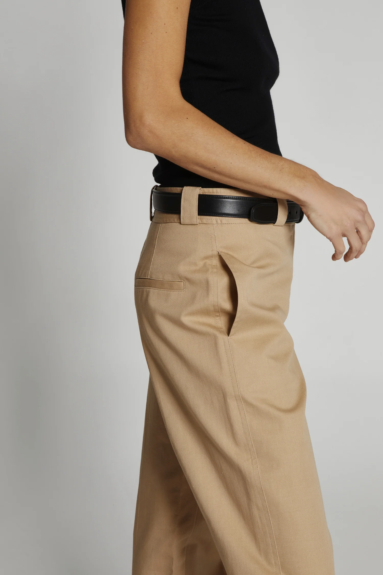 Nessa Mid-rise Straight Leg Pant, Khaki