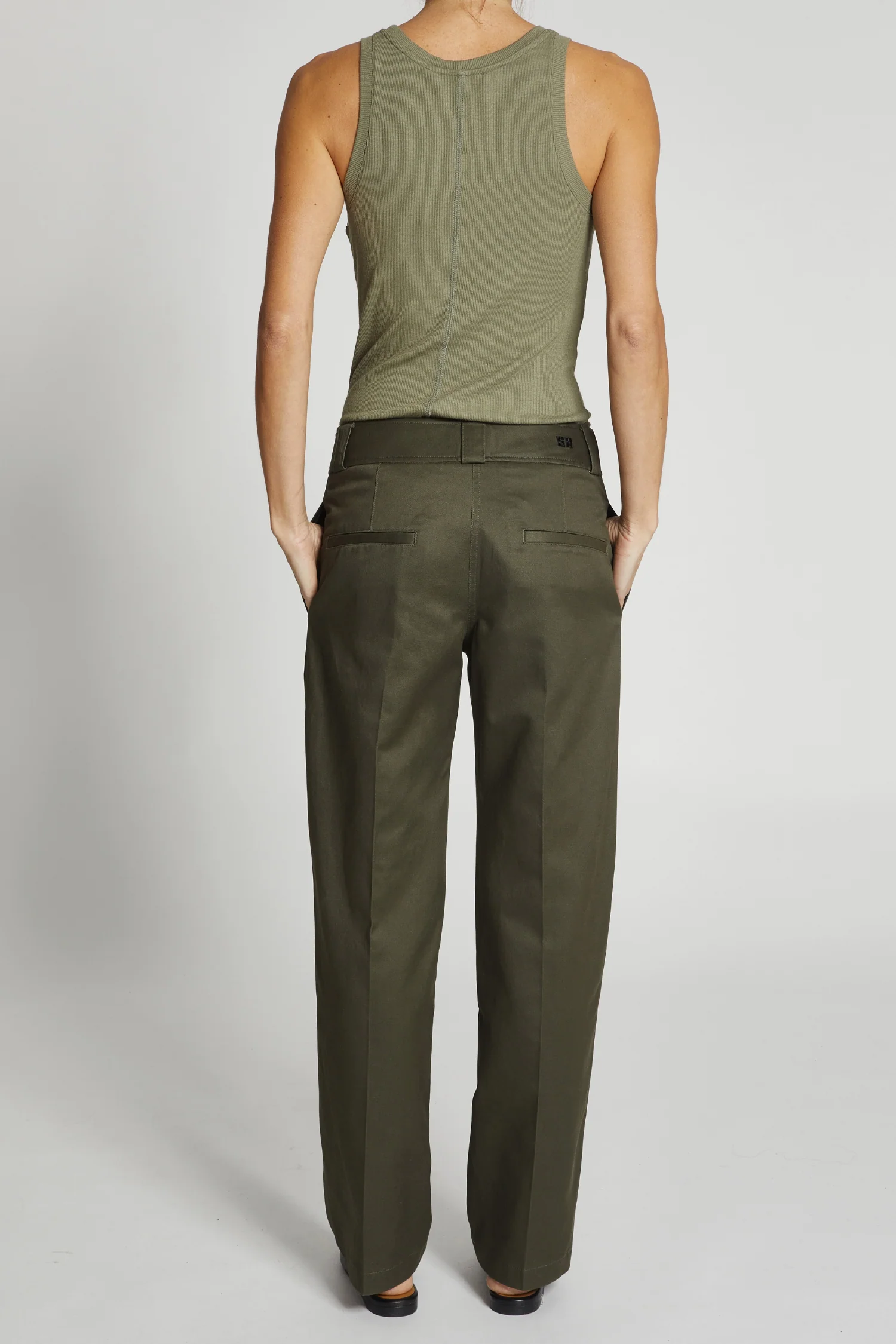 Nessa Mid-Rise Straight Leg Pant, Olive 5 Nessa Mid-Rise Straight Leg Pant, Olive