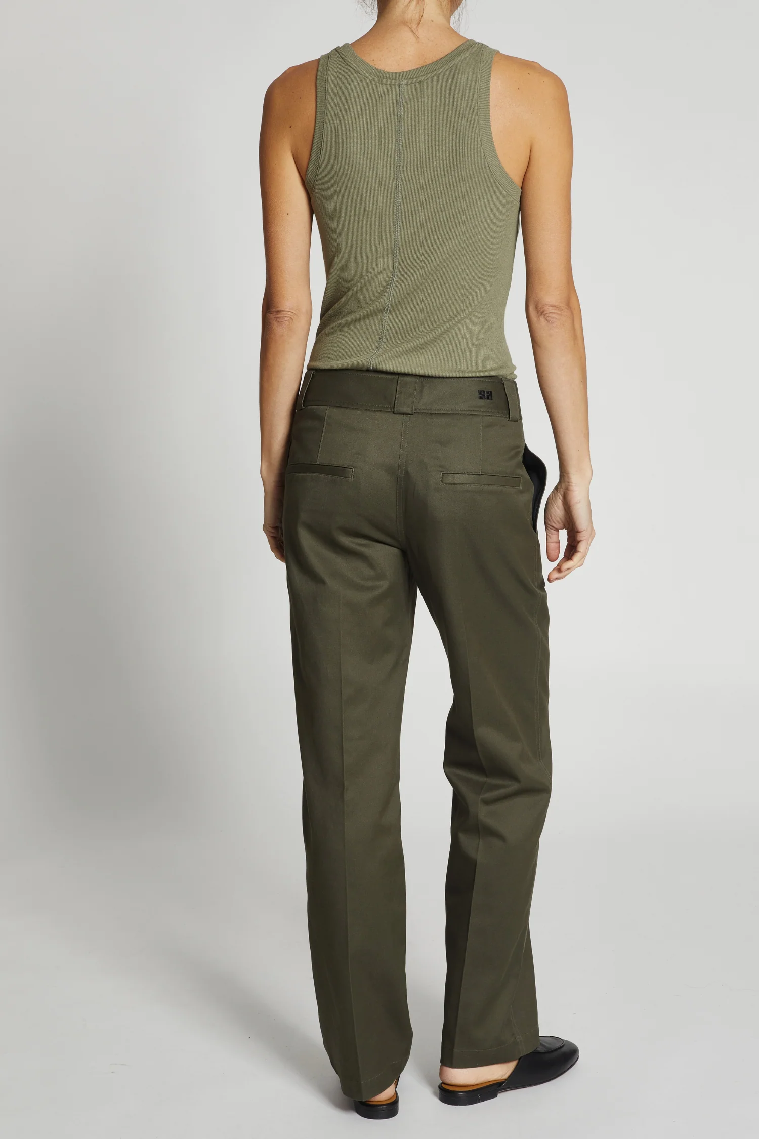 Nessa Mid-Rise Straight Leg Pant, Olive 6 Nessa Mid-Rise Straight Leg Pant, Olive
