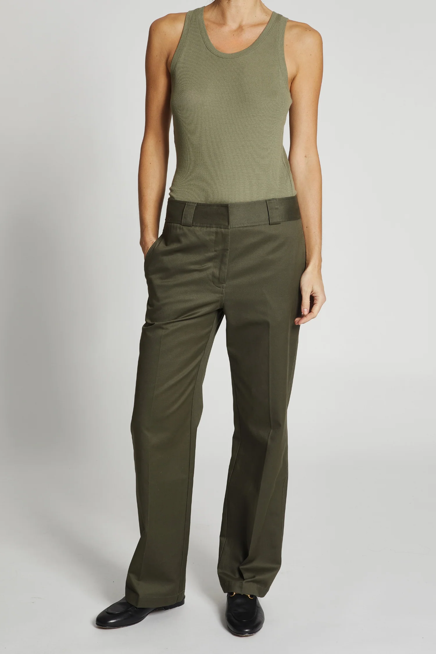 Nessa Mid-Rise Straight Leg Pant, Olive 7 Nessa Mid-Rise Straight Leg Pant, Olive