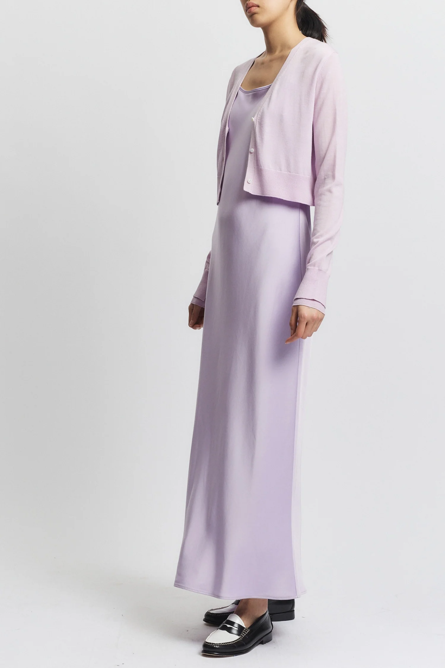 Nixon Cropped Cardigan, Lilac 4 Nixon Cropped Cardigan, Lilac