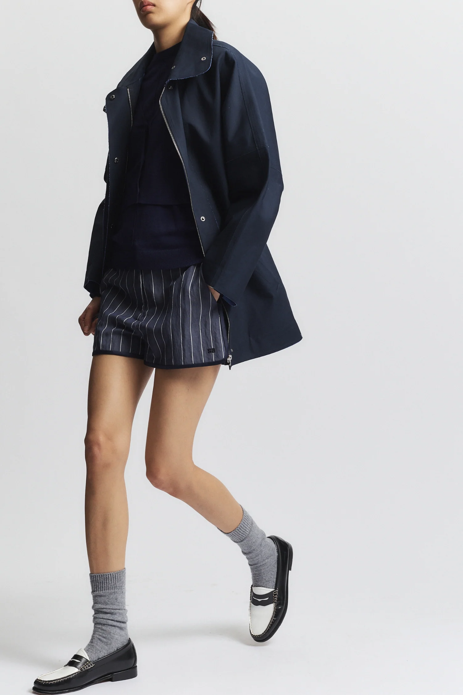 Nixon Cropped Cardigan, Navy 5 Nixon Cropped Cardigan, Navy