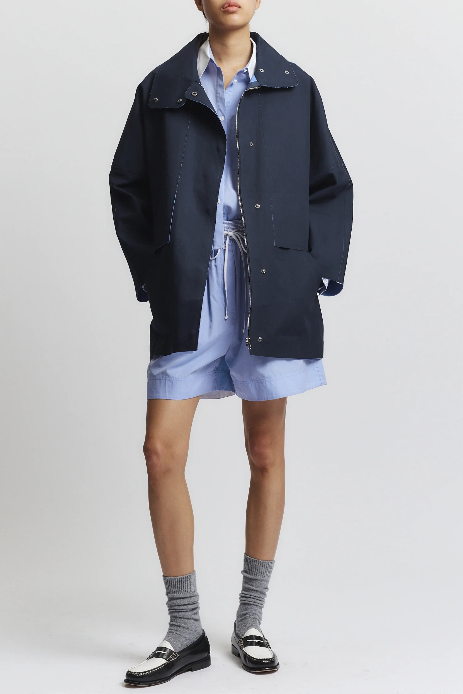 Noah Dolman Sail Jacket, Navy 6 Noah Dolman Sail Jacket, Navy