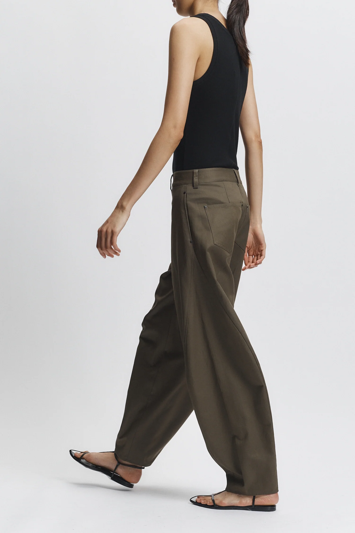 Cayden Barrel Trouser, Olive 4 Cayden Barrel Trouser, Olive