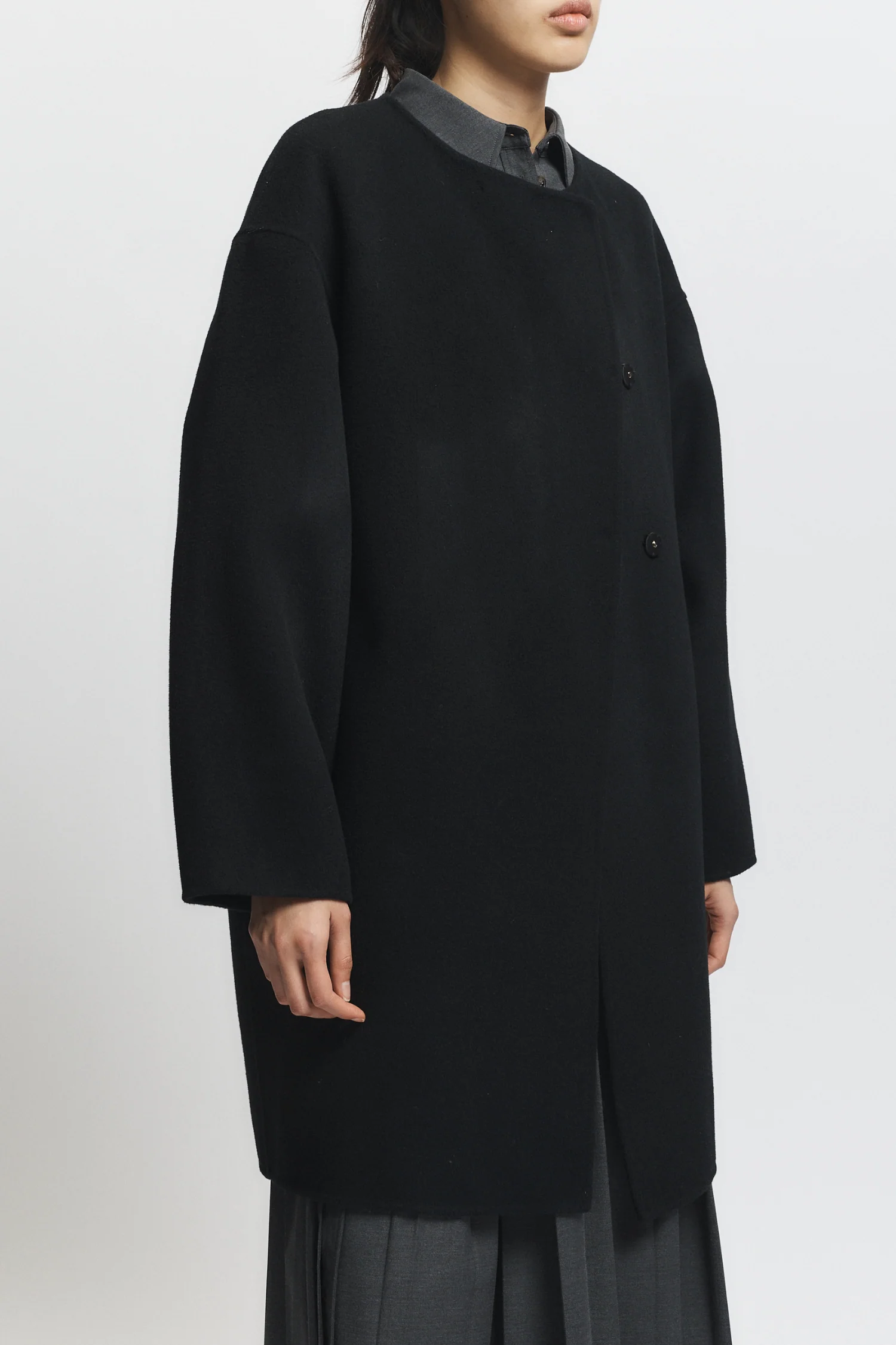 Orla Wool Scarf Coat, Black 4 Orla Wool Scarf Coat, Black