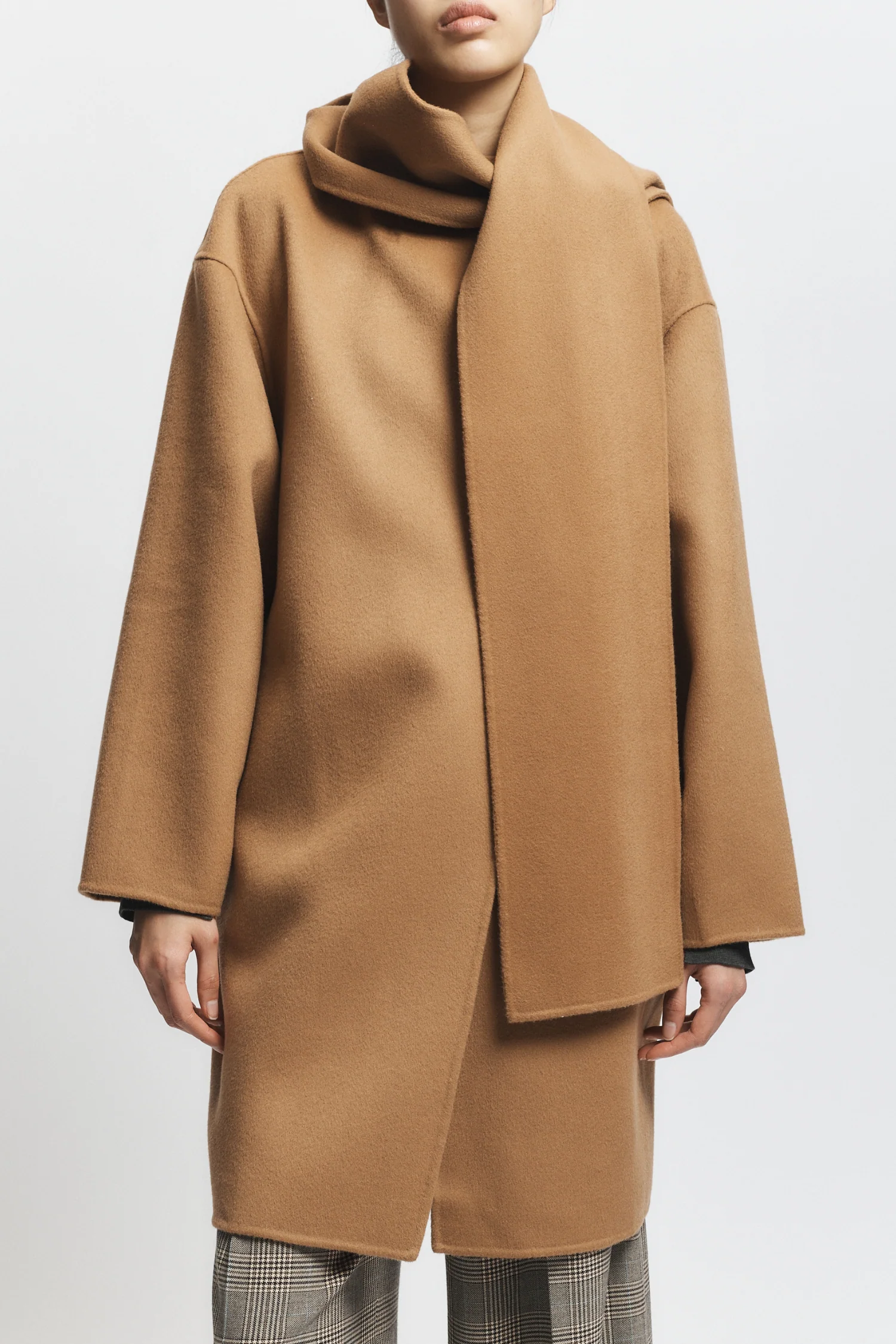 Orla Wool Scarf Coat, Camel 6 Orla Wool Scarf Coat, Camel