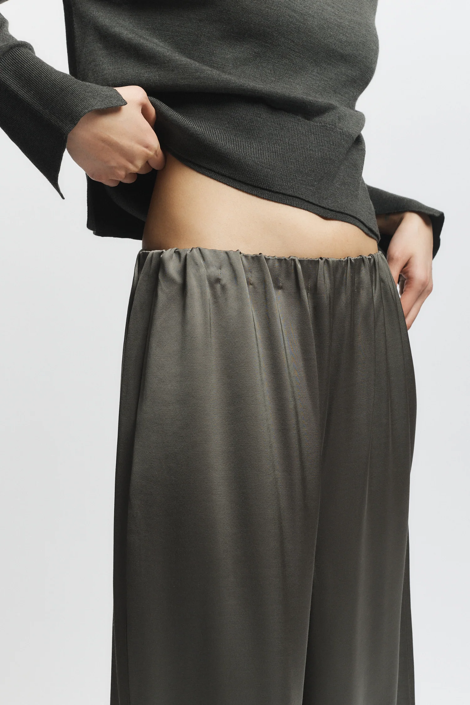 Paige Pull On Pant, Dusty Olive 4 Paige Pull On Pant, Dusty Olive