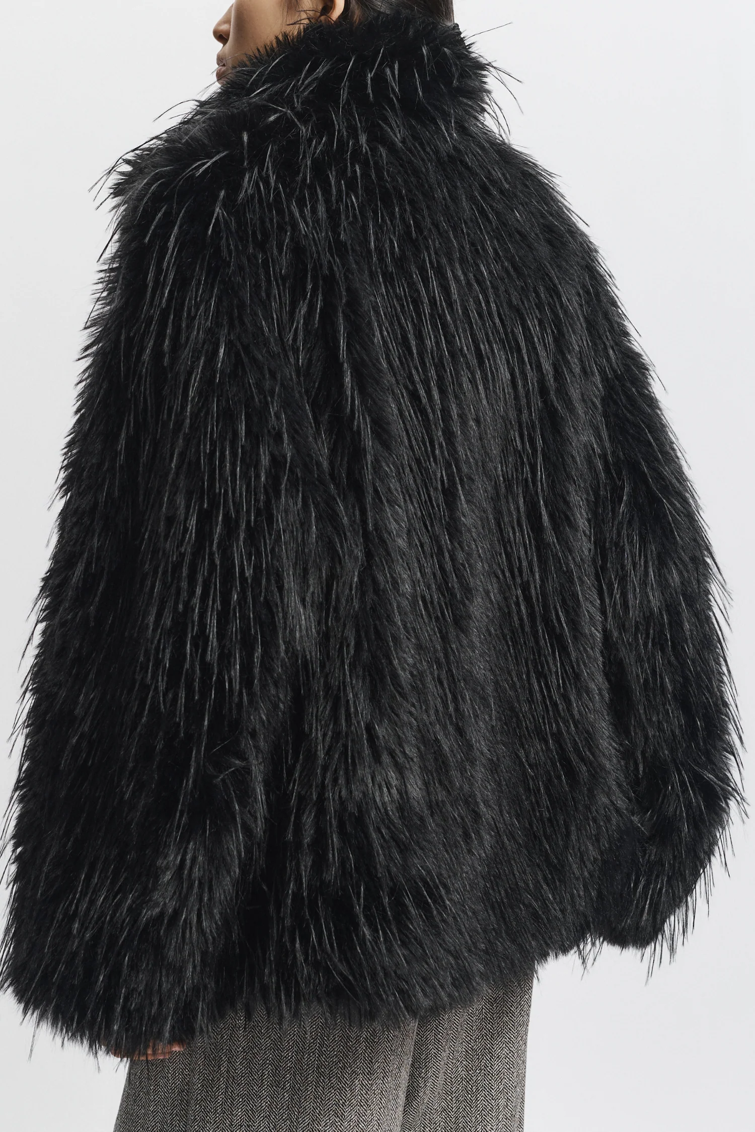 Rhea Shaggy Coat, Black 5 Rhea Shaggy Coat, Black
