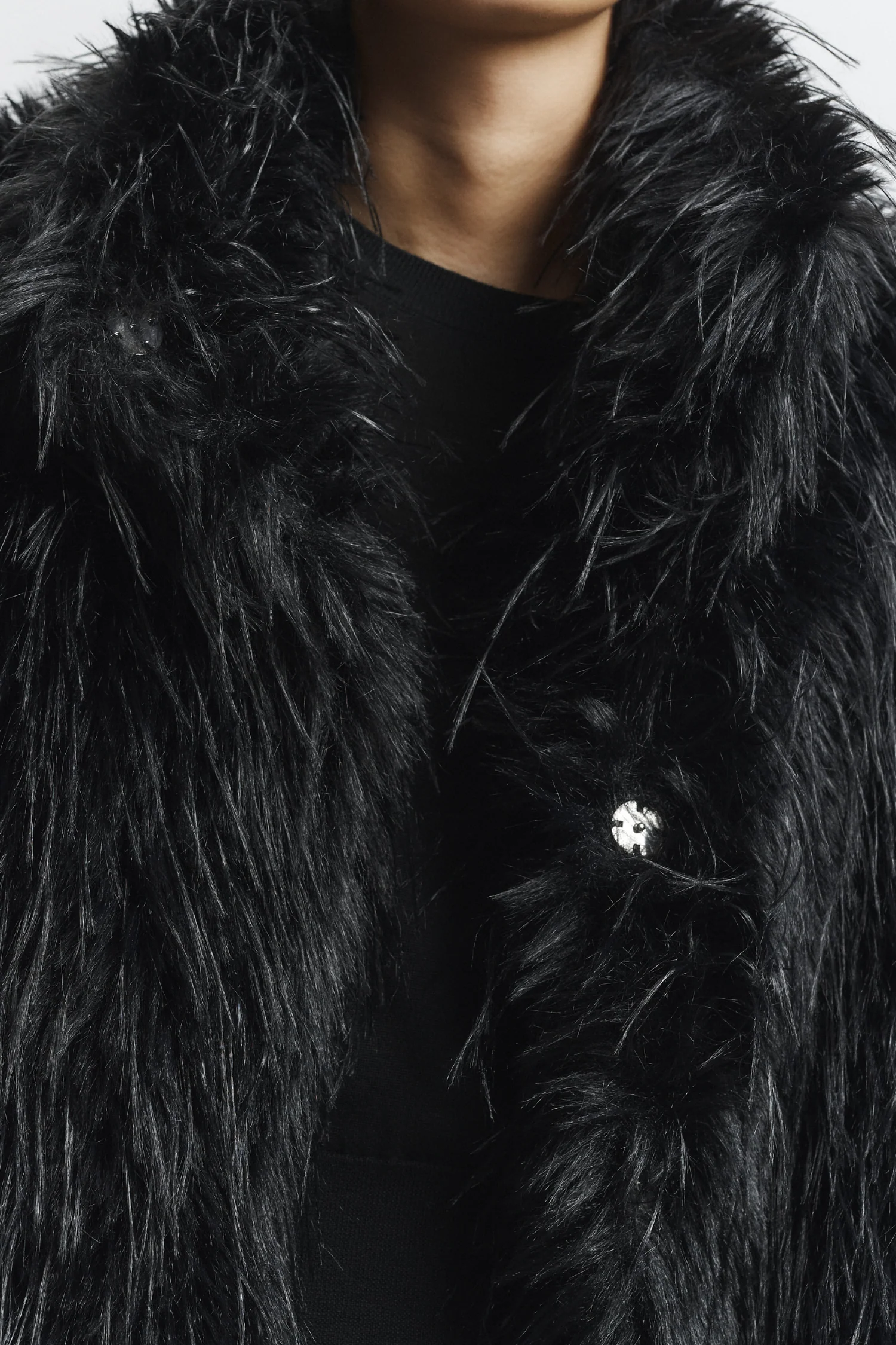 Rhea Shaggy Coat, Black 8 Rhea Shaggy Coat, Black