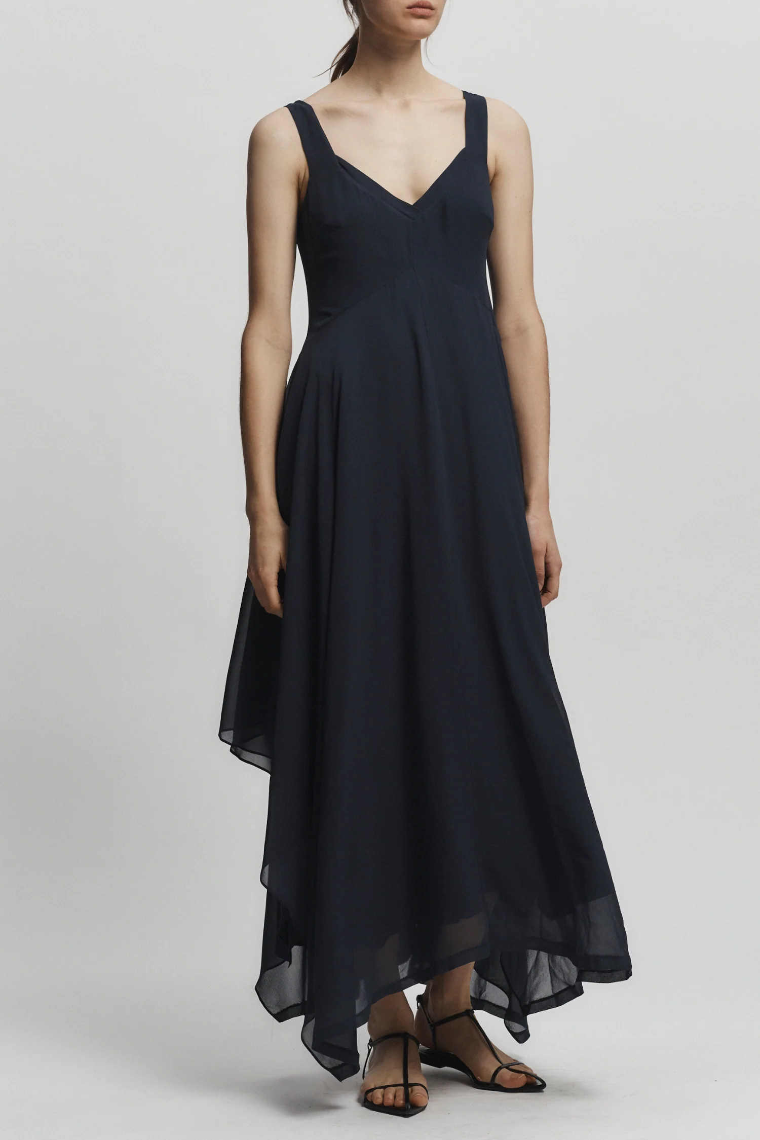Riley Handkerchief Dress, Navy